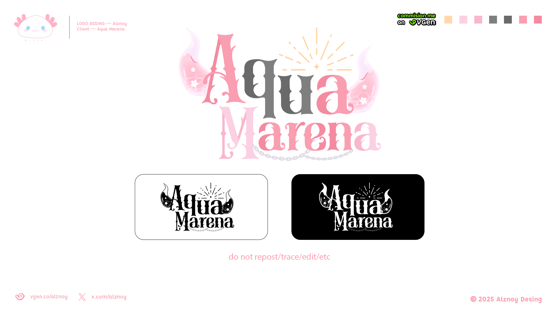 Aqua Marena Logo Commission portfolio artwork