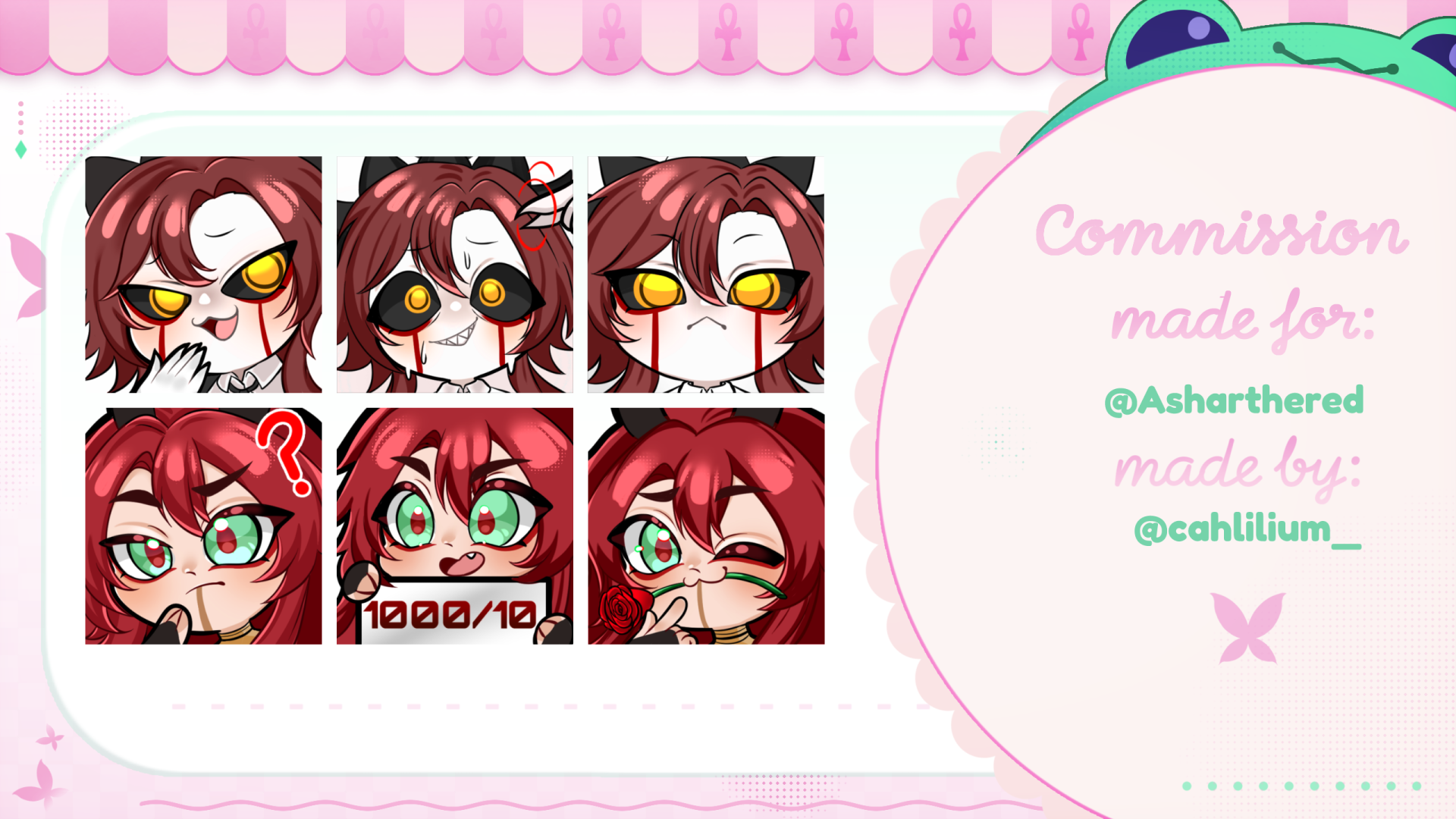 Asharthered Emote Commission - on Vgen portfolio artwork