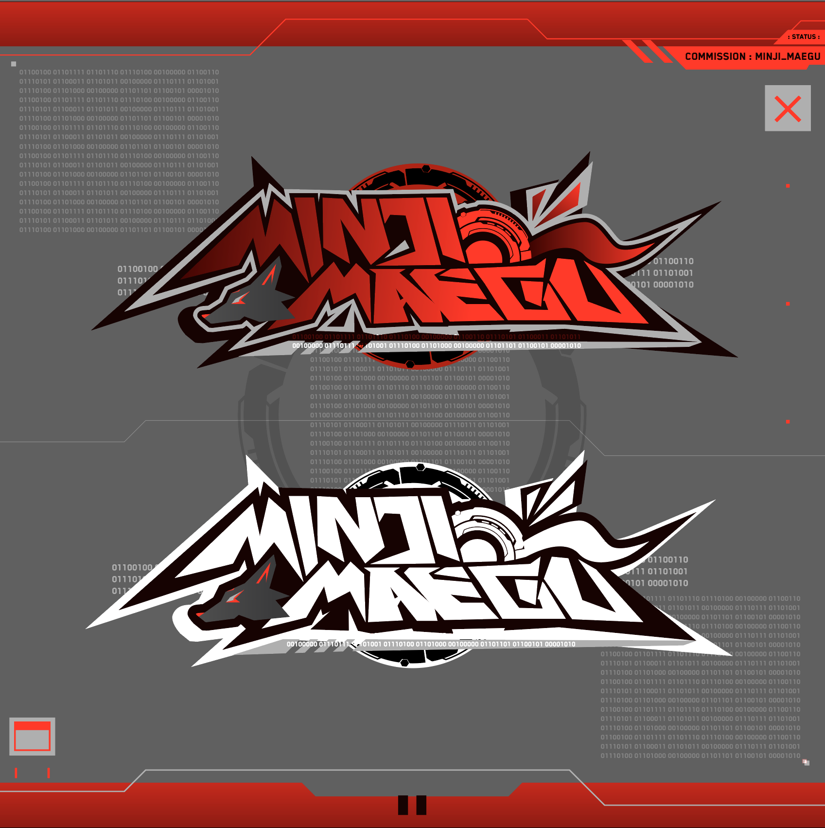Minjminji_maegu's Cyberpunk Vtuber logo design i portfolio artwork
