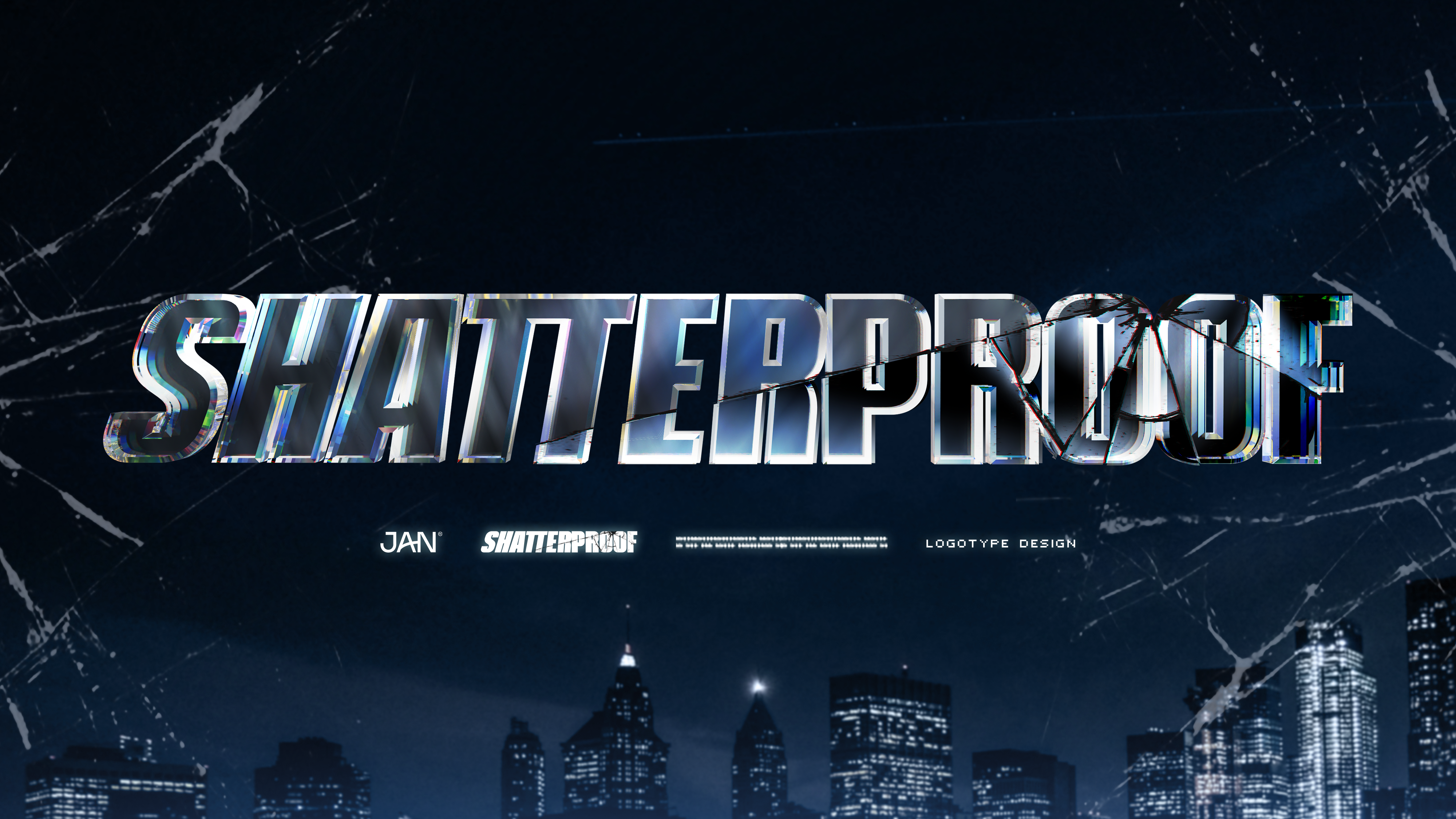 'SHATTERPROOF' Logotype Design portfolio artwork