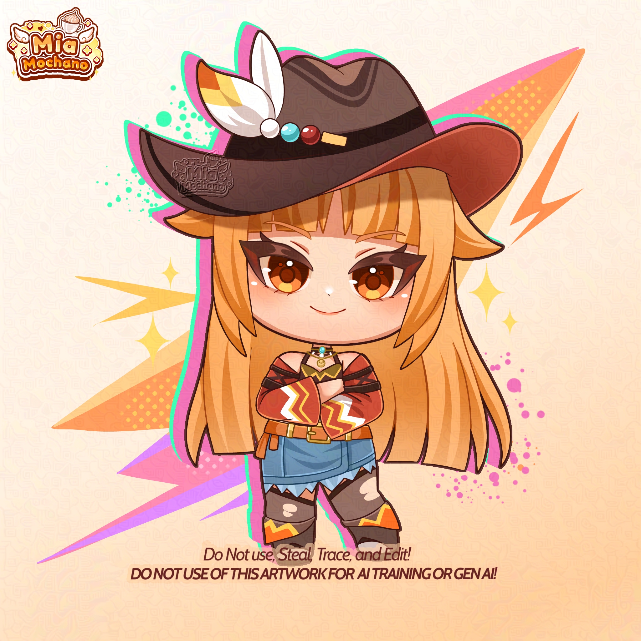 Miliastra character in my chibi style portfolio artwork