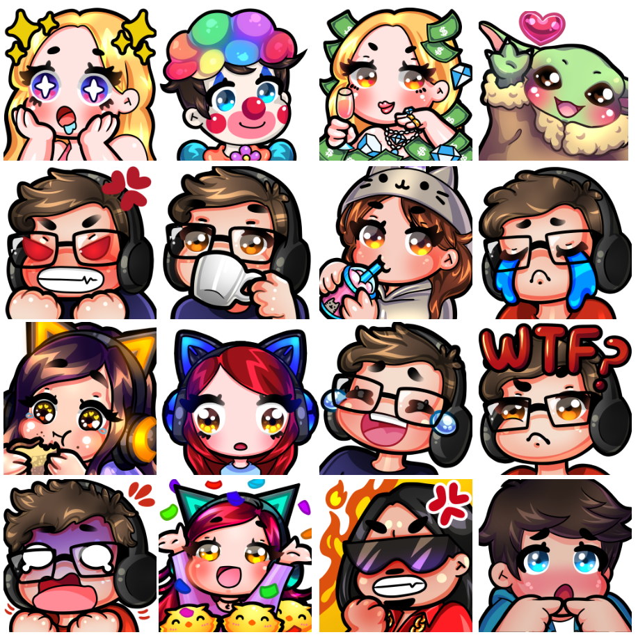 Emotes portfolio artwork
