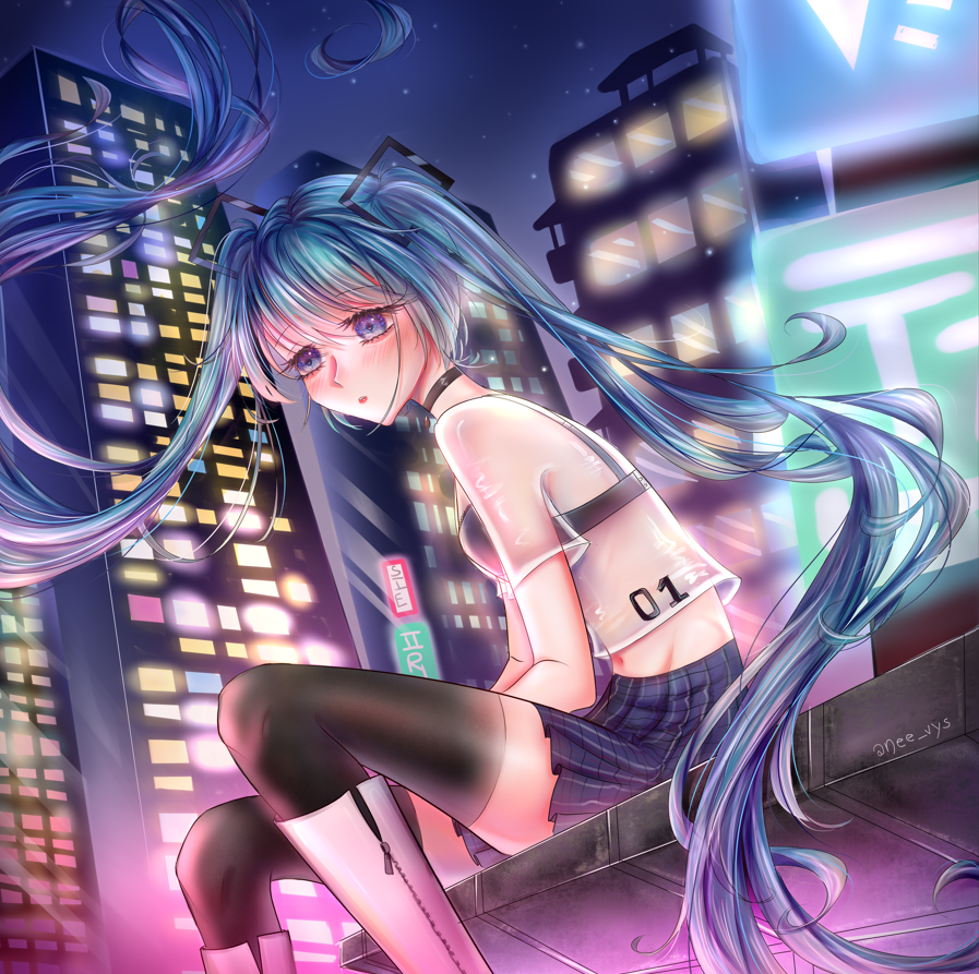 Miku night portfolio artwork