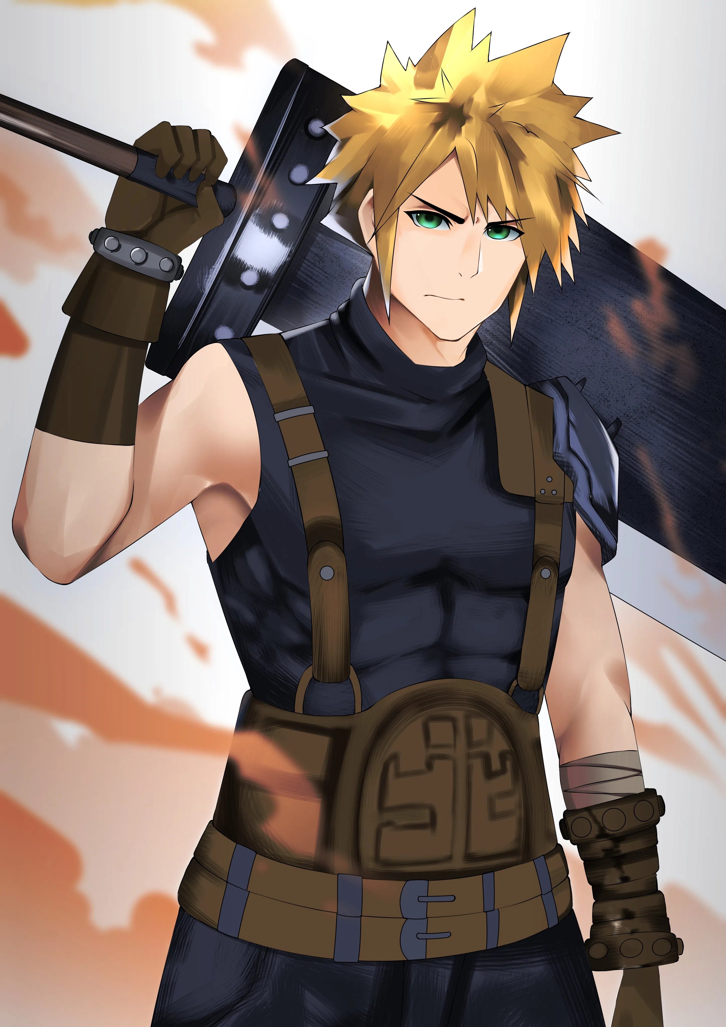 Cloud from Final Fantasy portfolio artwork