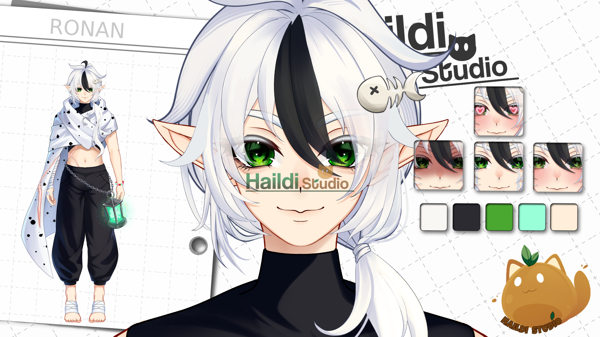 Live2D Model VTuber Ronan ( Live2D art ) portfolio artwork