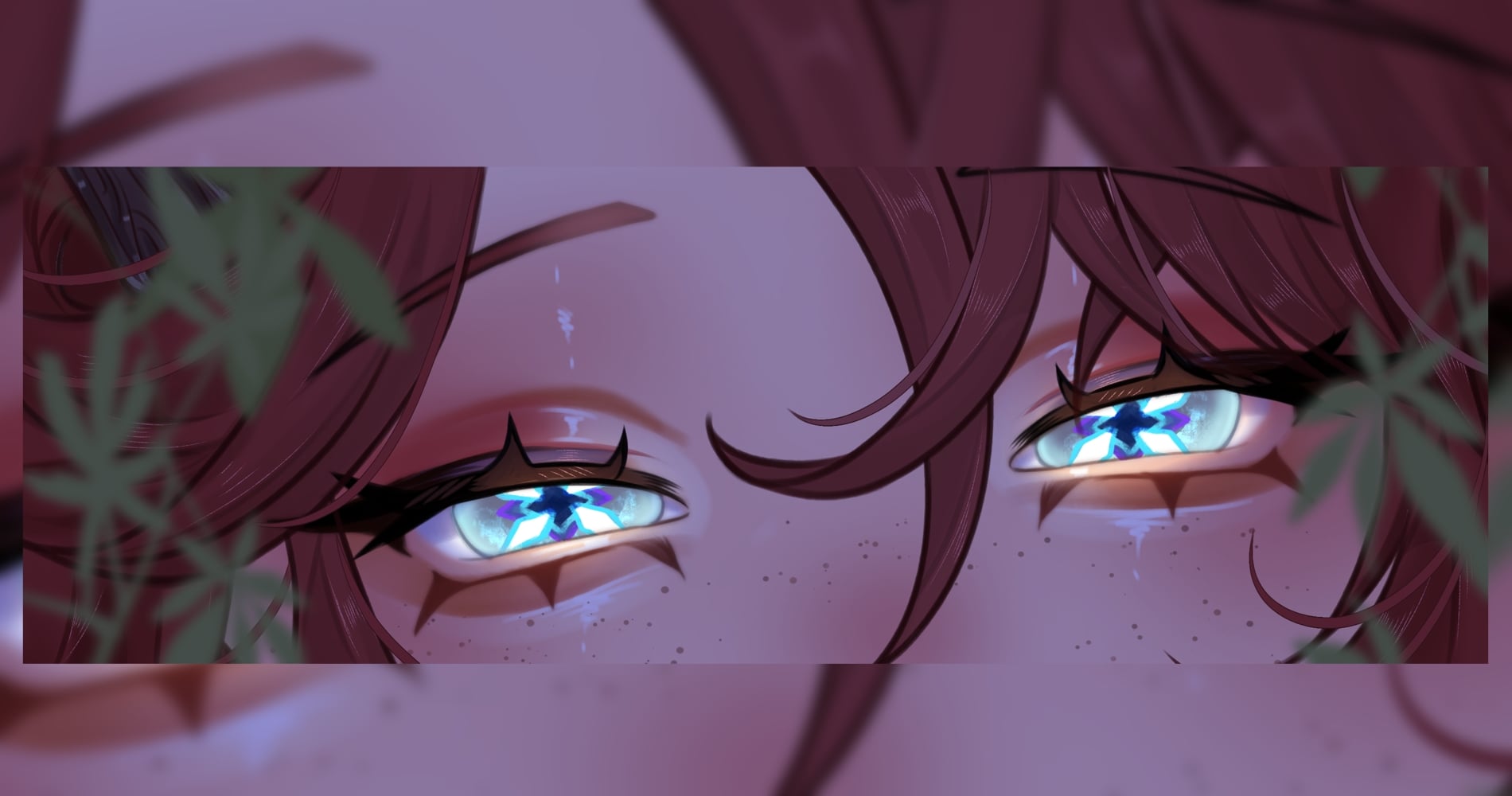 Sample finished eye banner SKEB portfolio artwork