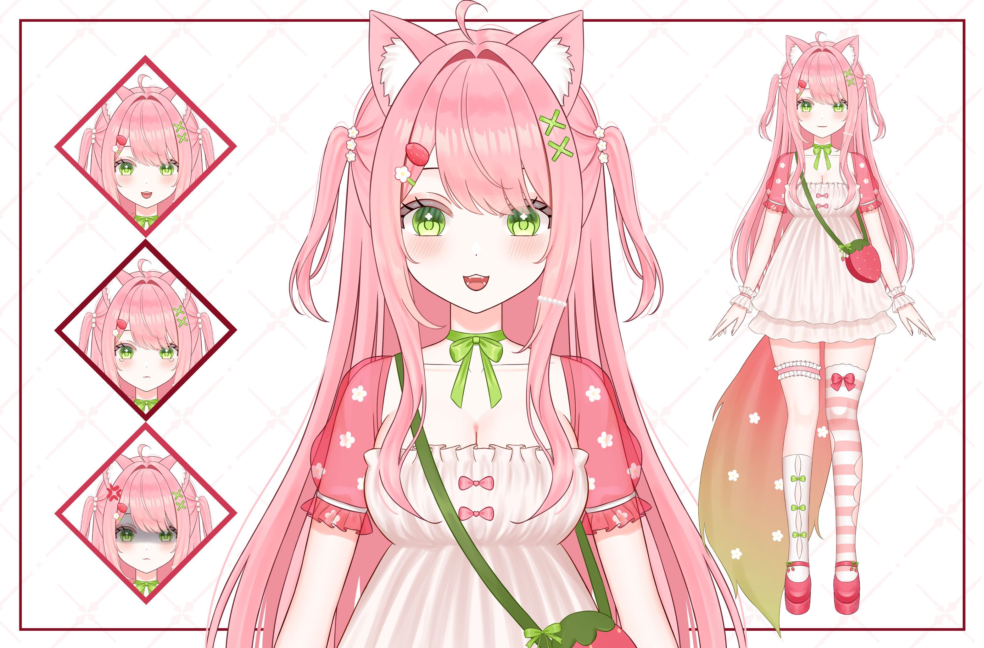 Agopt Model Vtuber Art+Rig 400$ portfolio artwork