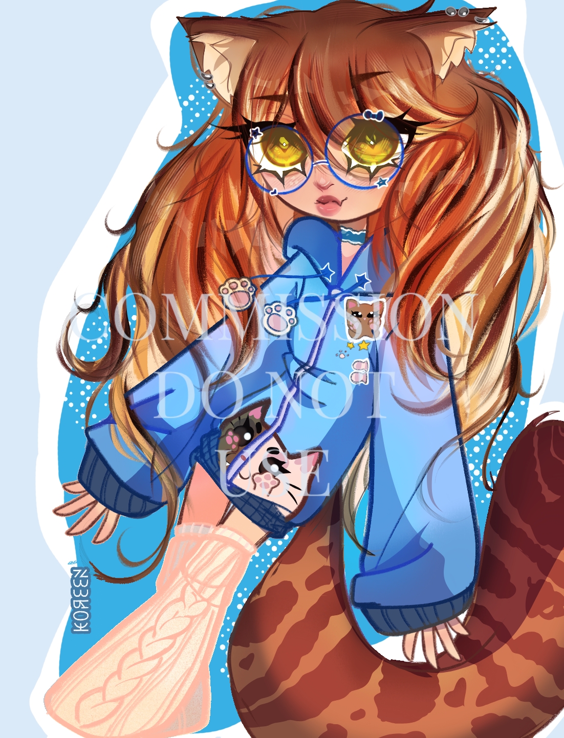 Vtuber sona Commision [Cheeny + Mini me] portfolio artwork