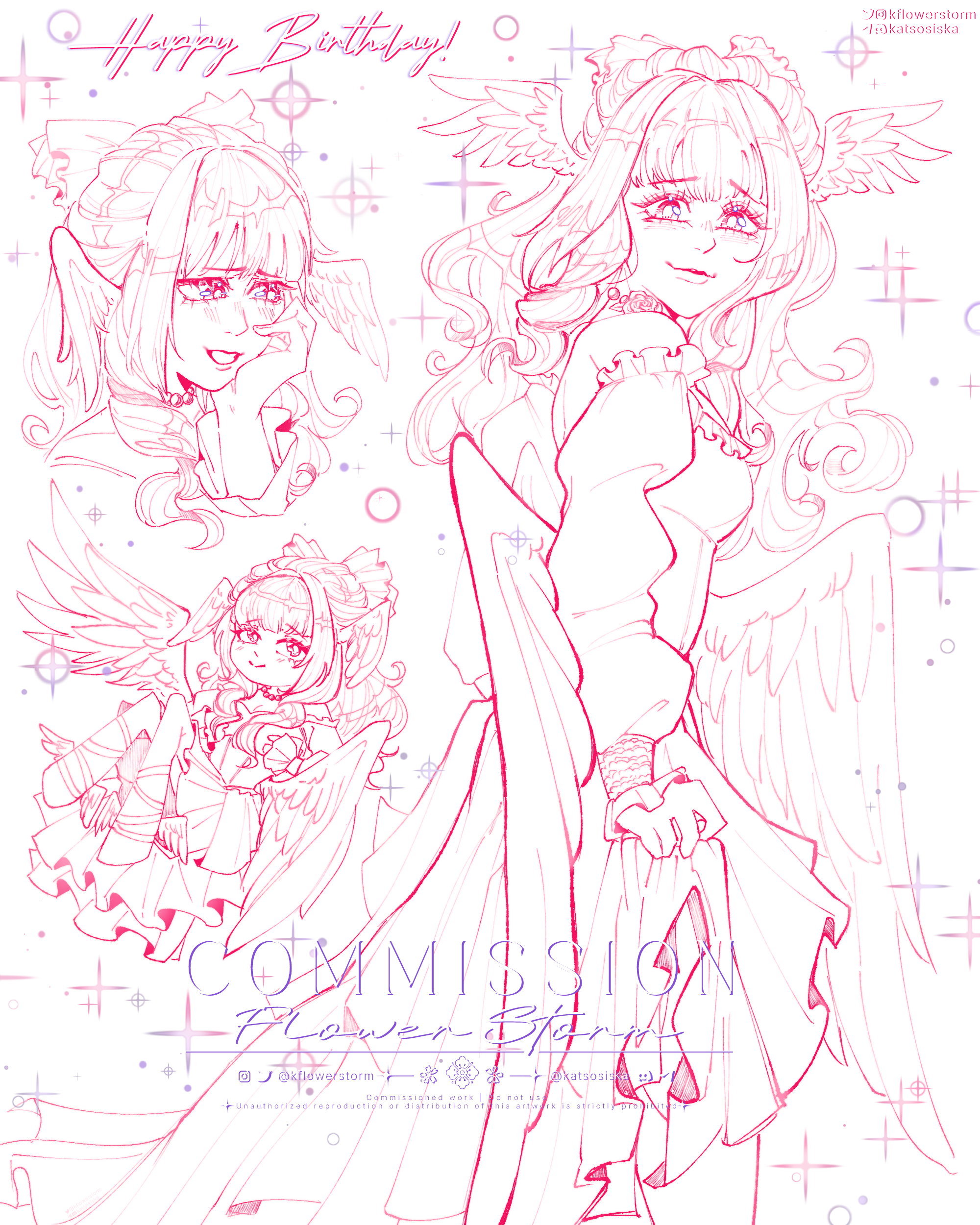 ⟡﹒ iris / marcy╰╮'s Lineart anime sketchpage SKEB | Commission portfolio artwork