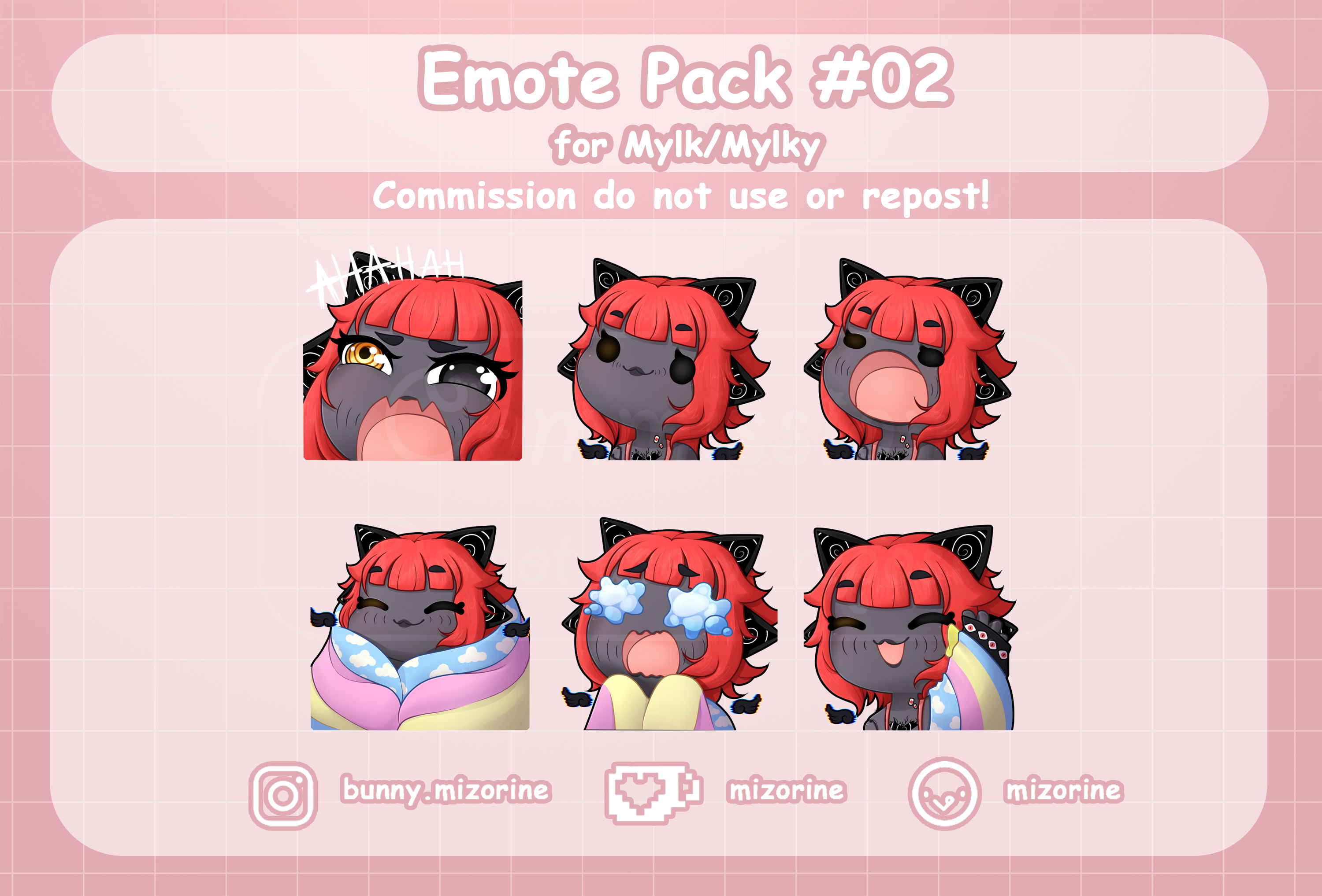 Ych Emote Pack #02 for Mylk portfolio artwork