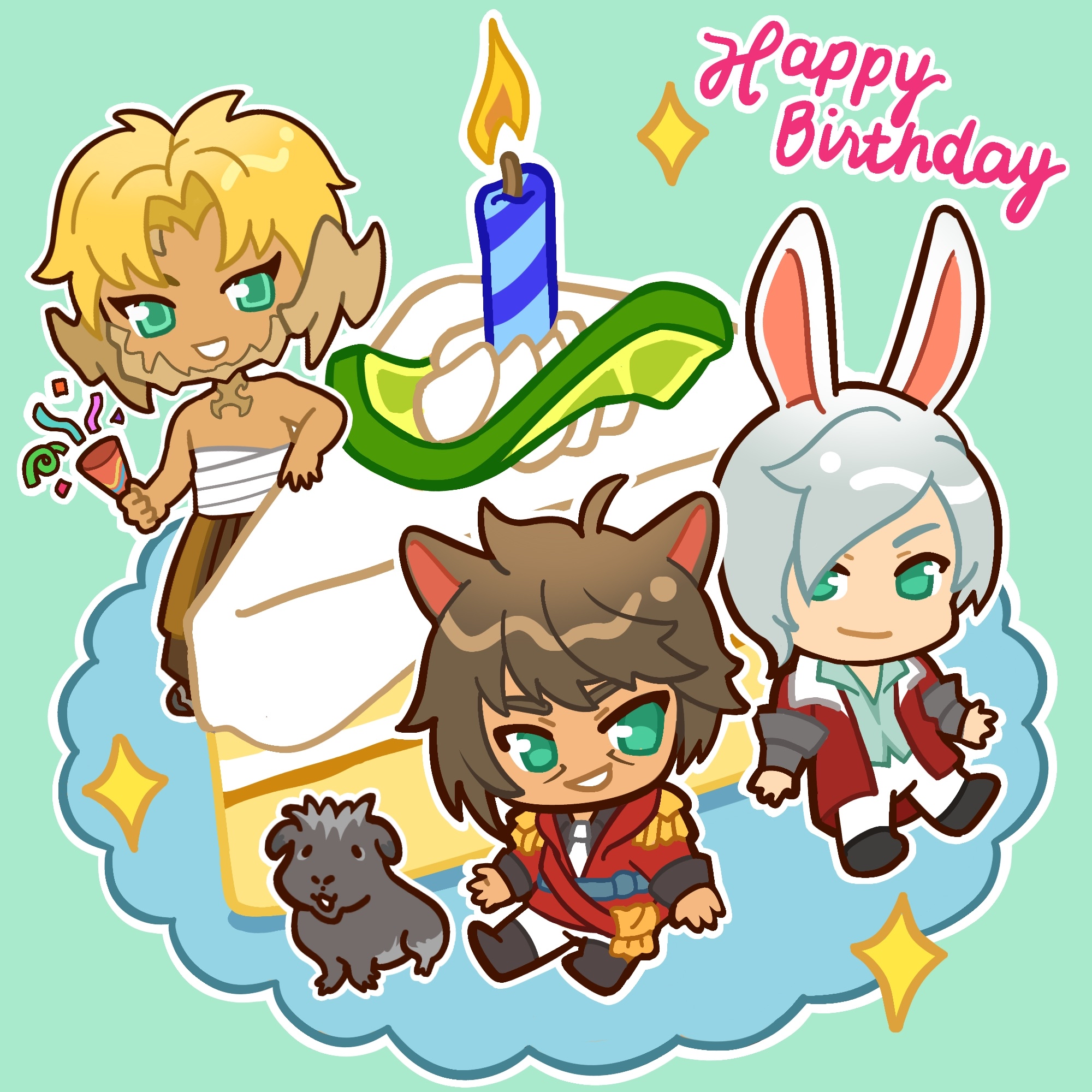 YCH Birthday Cake Slice for BoulderKSG portfolio artwork