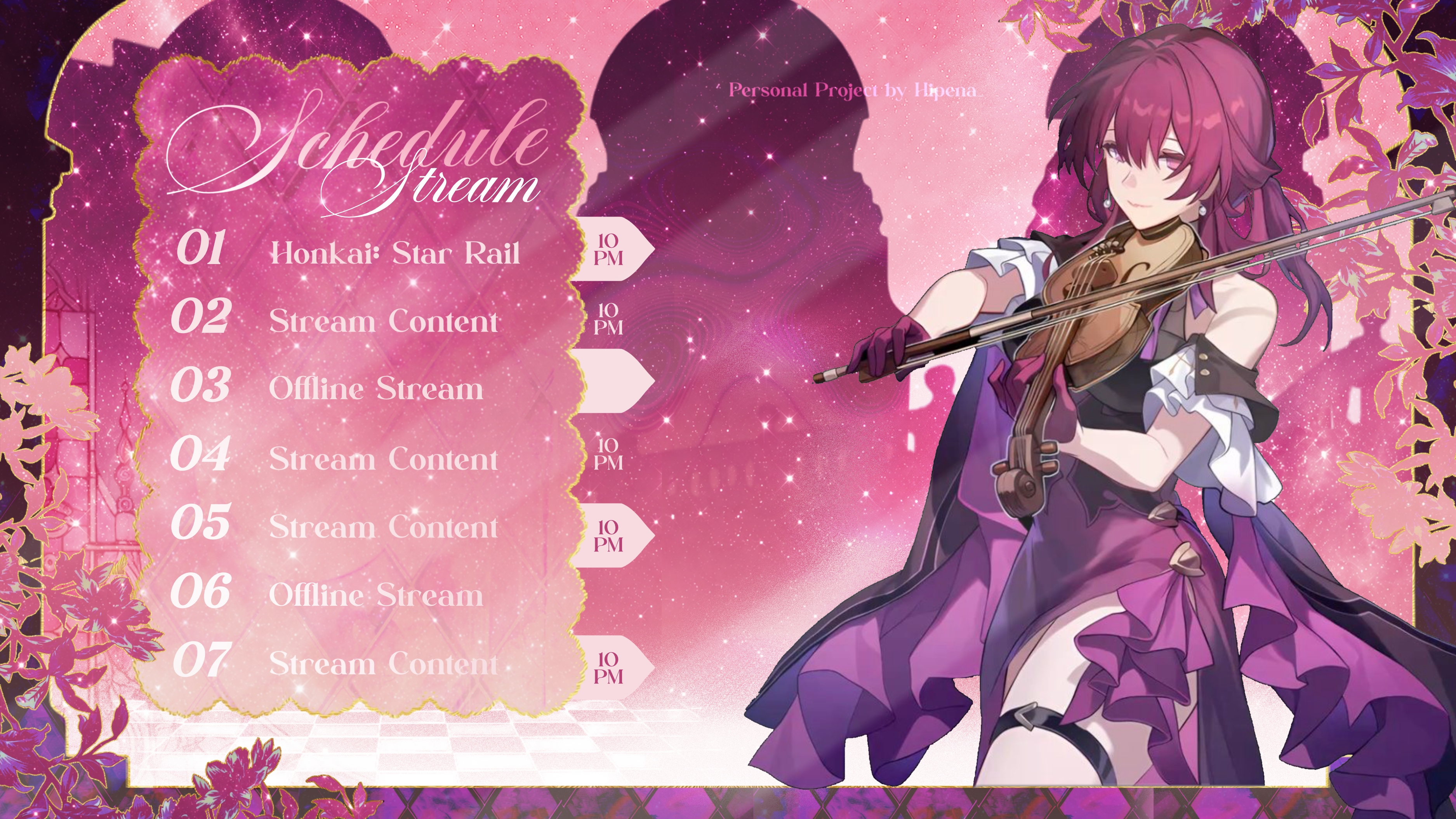 SCHEDULE STREAM ASSET DESIGN portfolio artwork