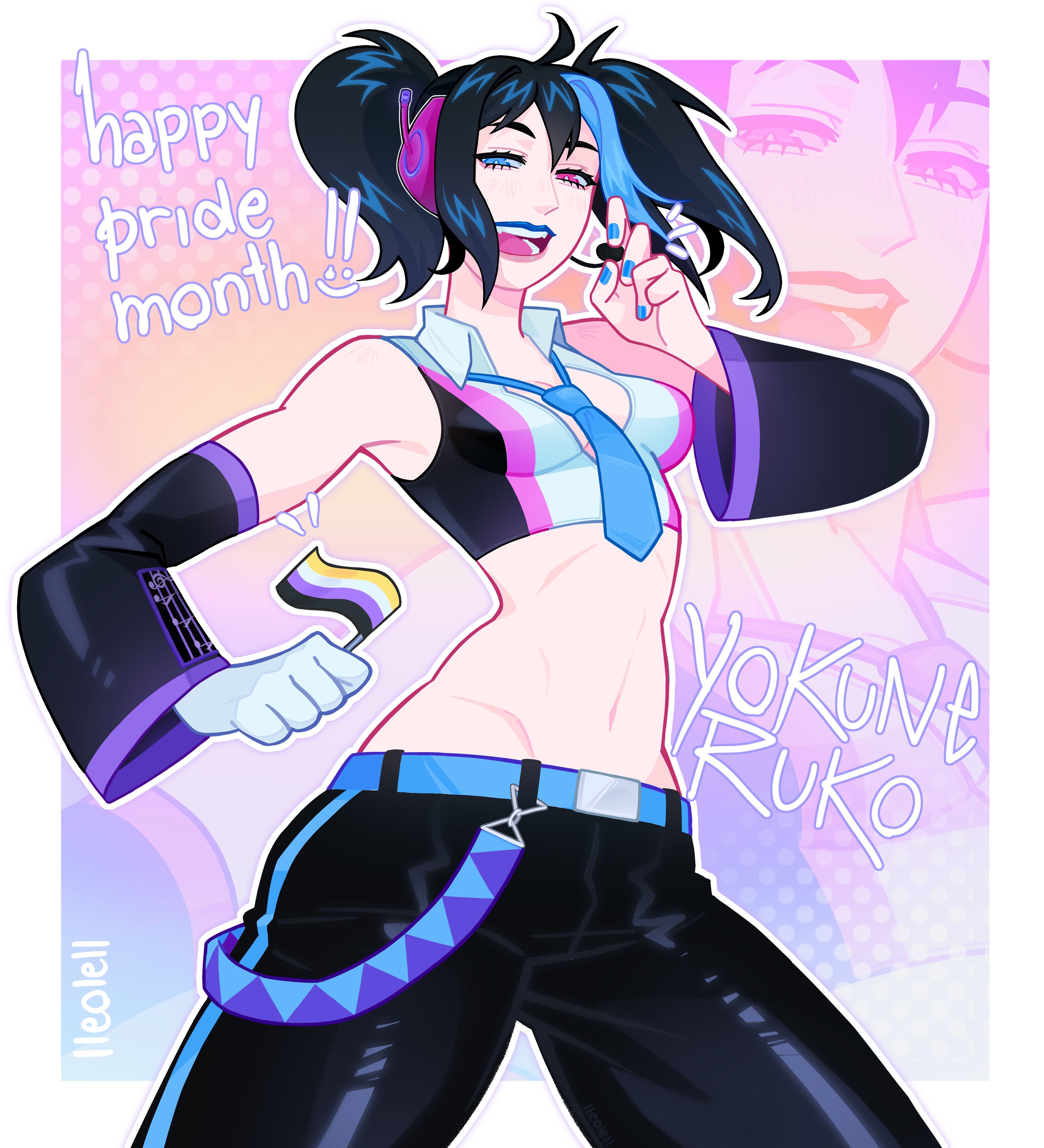 yokune ruko pride month !! 🏳️‍🌈🏳️‍🌈 portfolio artwork