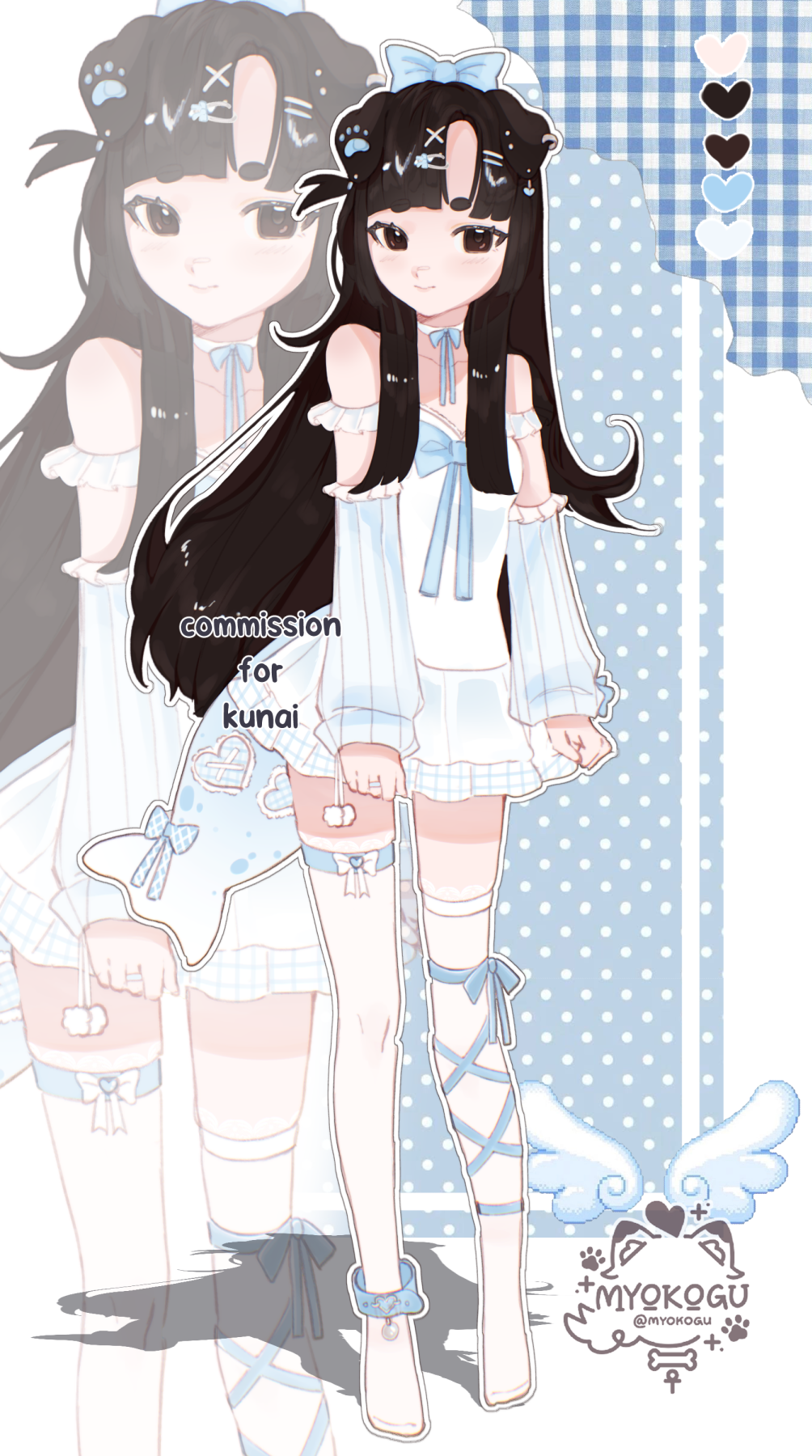 kunai custom character design (commission) portfolio artwork