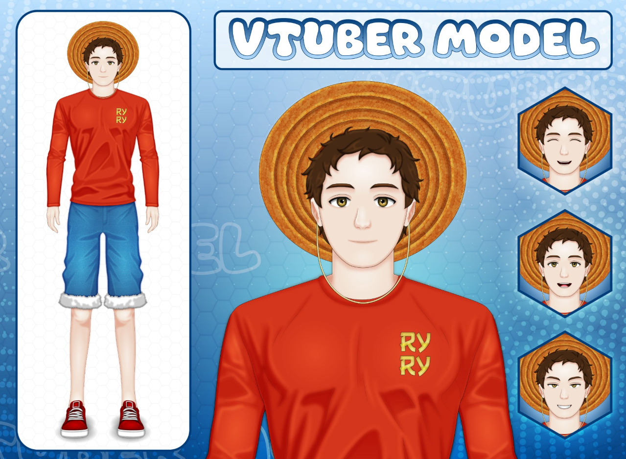 Vtuber model art portfolio artwork