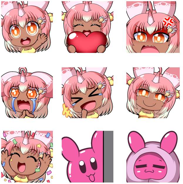 PokuMii Emotes portfolio artwork