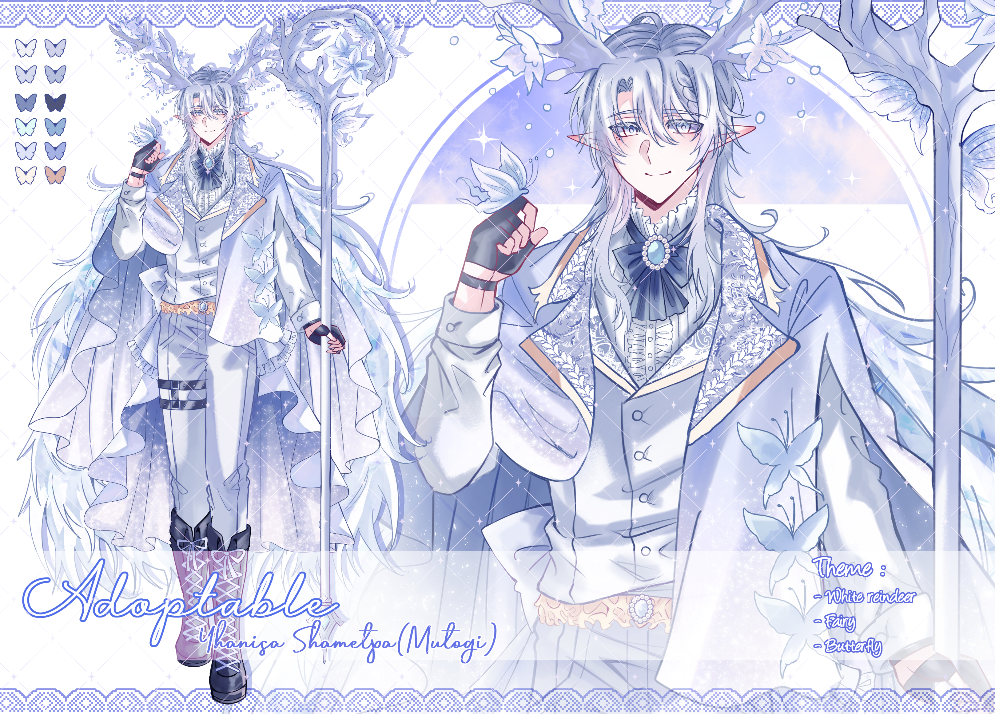 White Reindeer Adoptable portfolio artwork