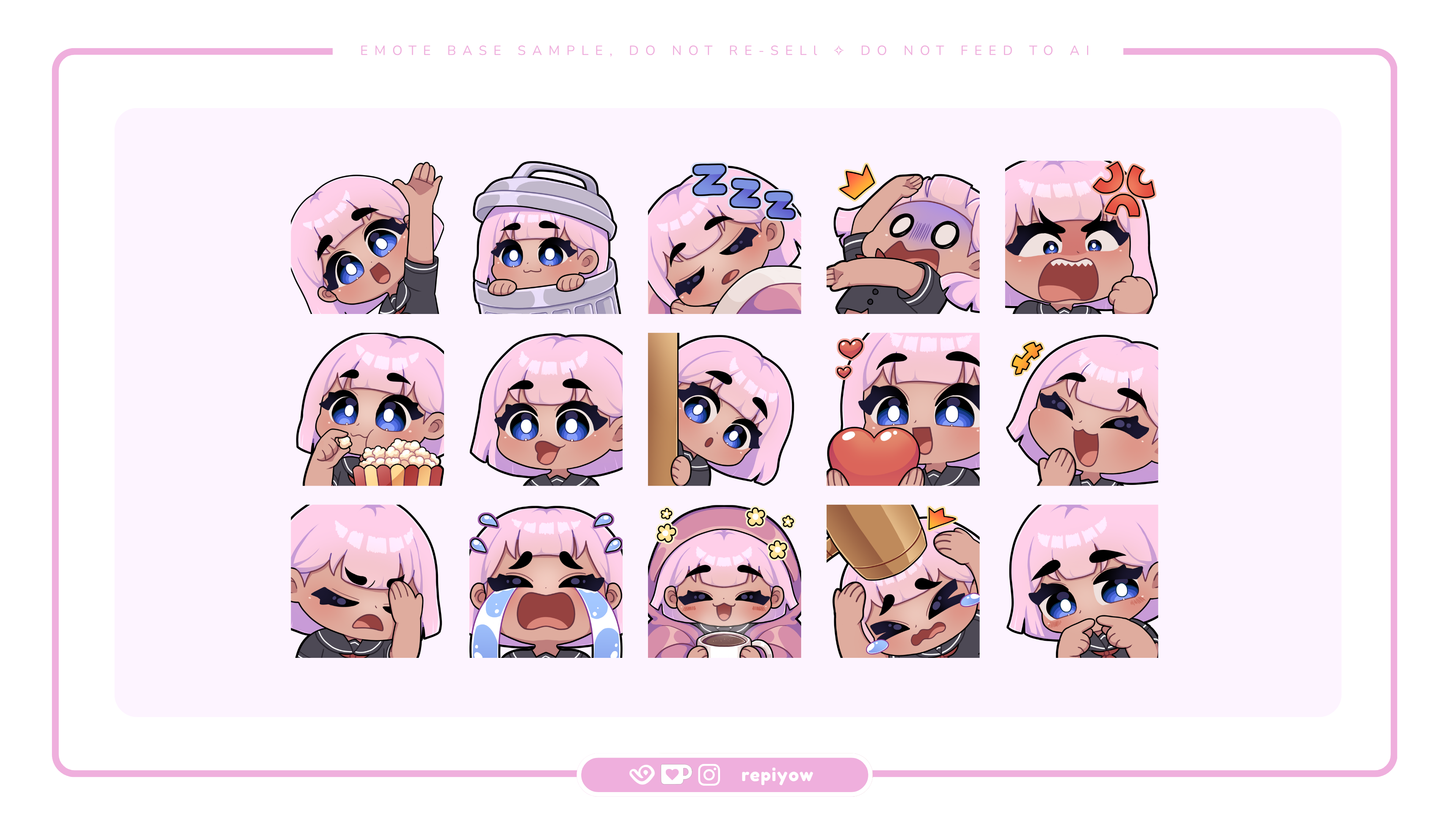 Emotes Sample portfolio artwork