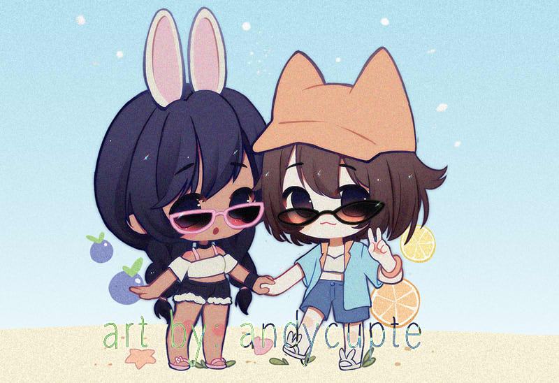 Soft chibi for fren portfolio artwork