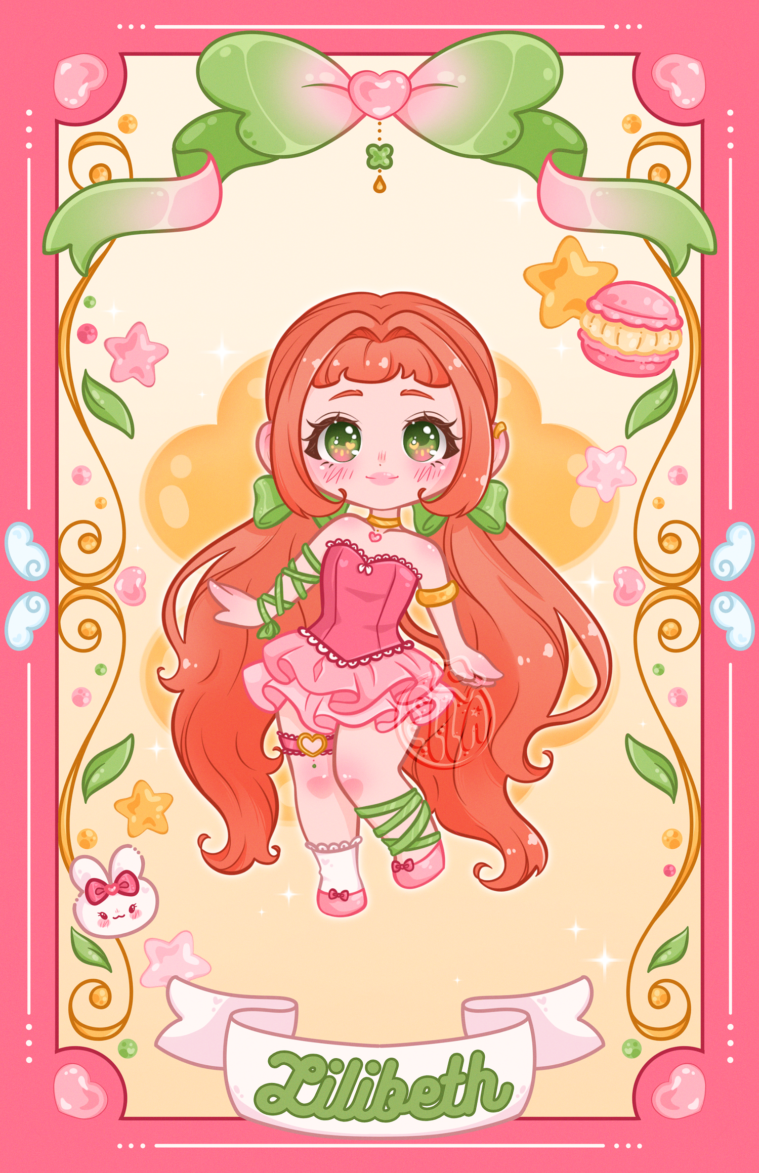 Chibi card portfolio artwork