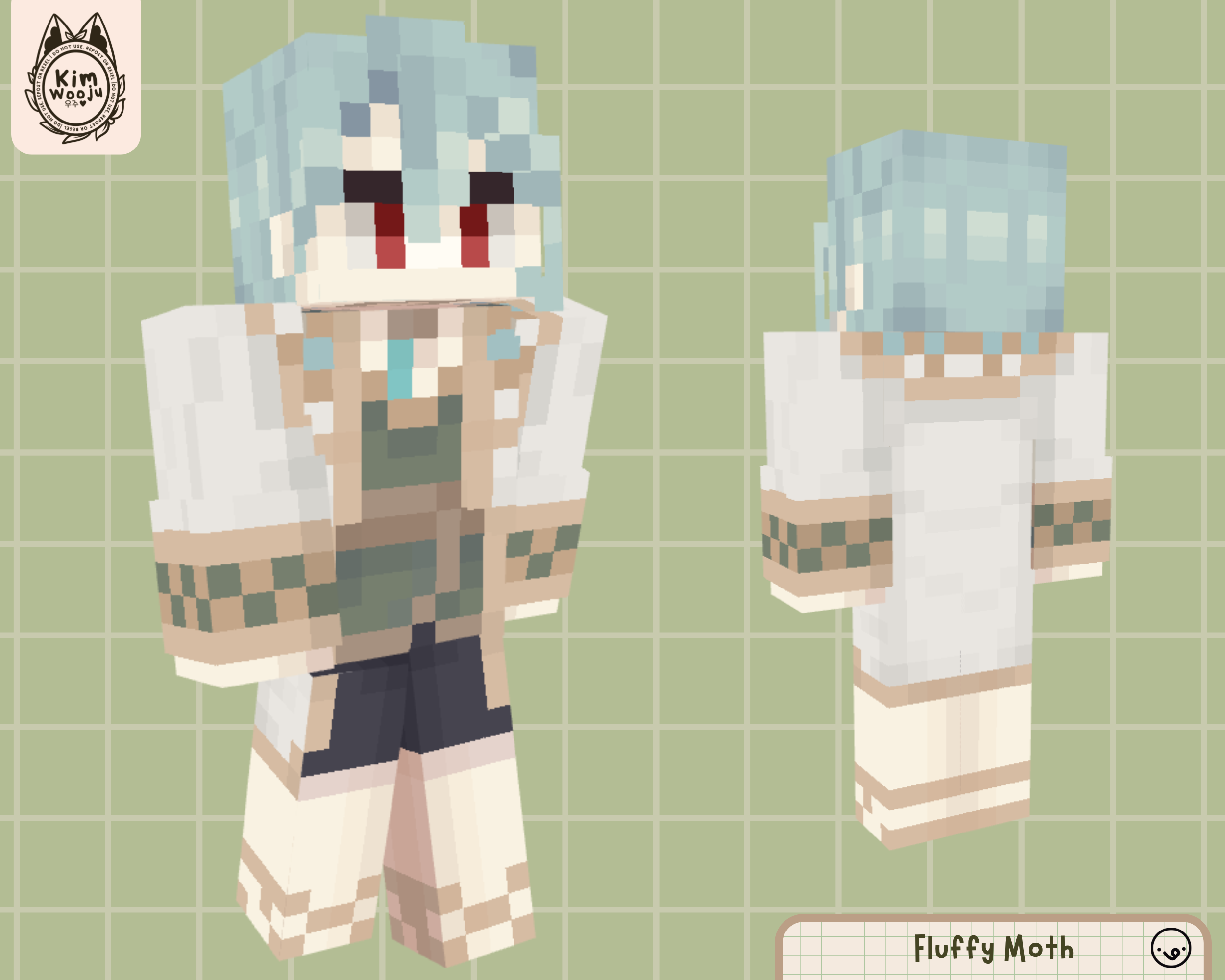 fluffy moth's Mc skin basic portfolio artwork
