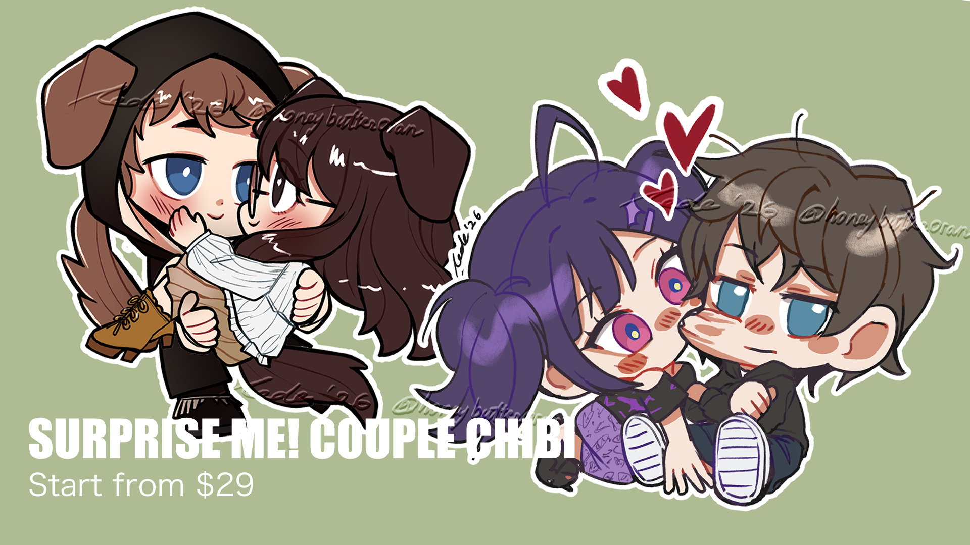 [Surprise Me!] Couple Chibi, print and mail available