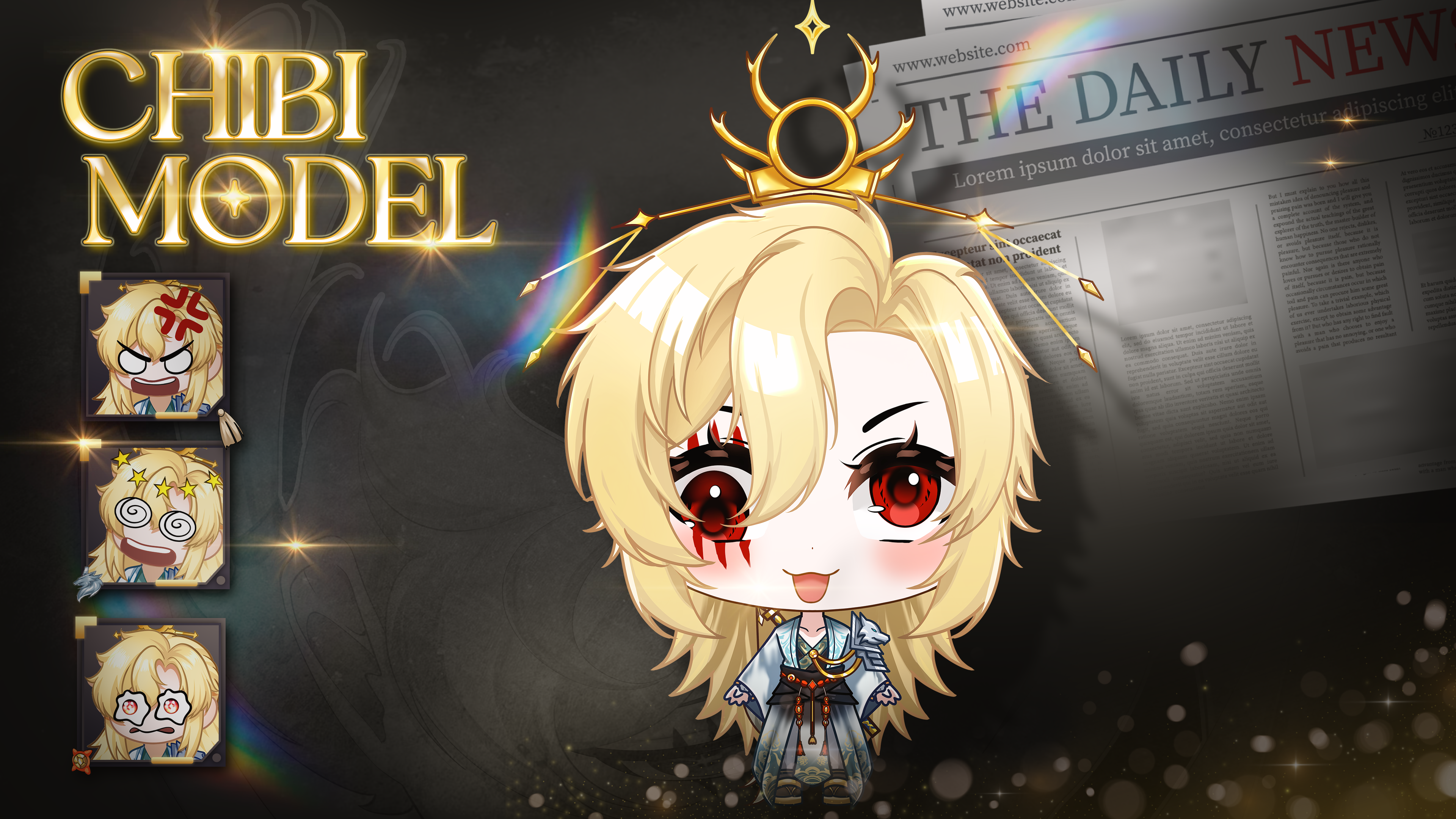 Chibi VTuber Model Include Advanced Rigging