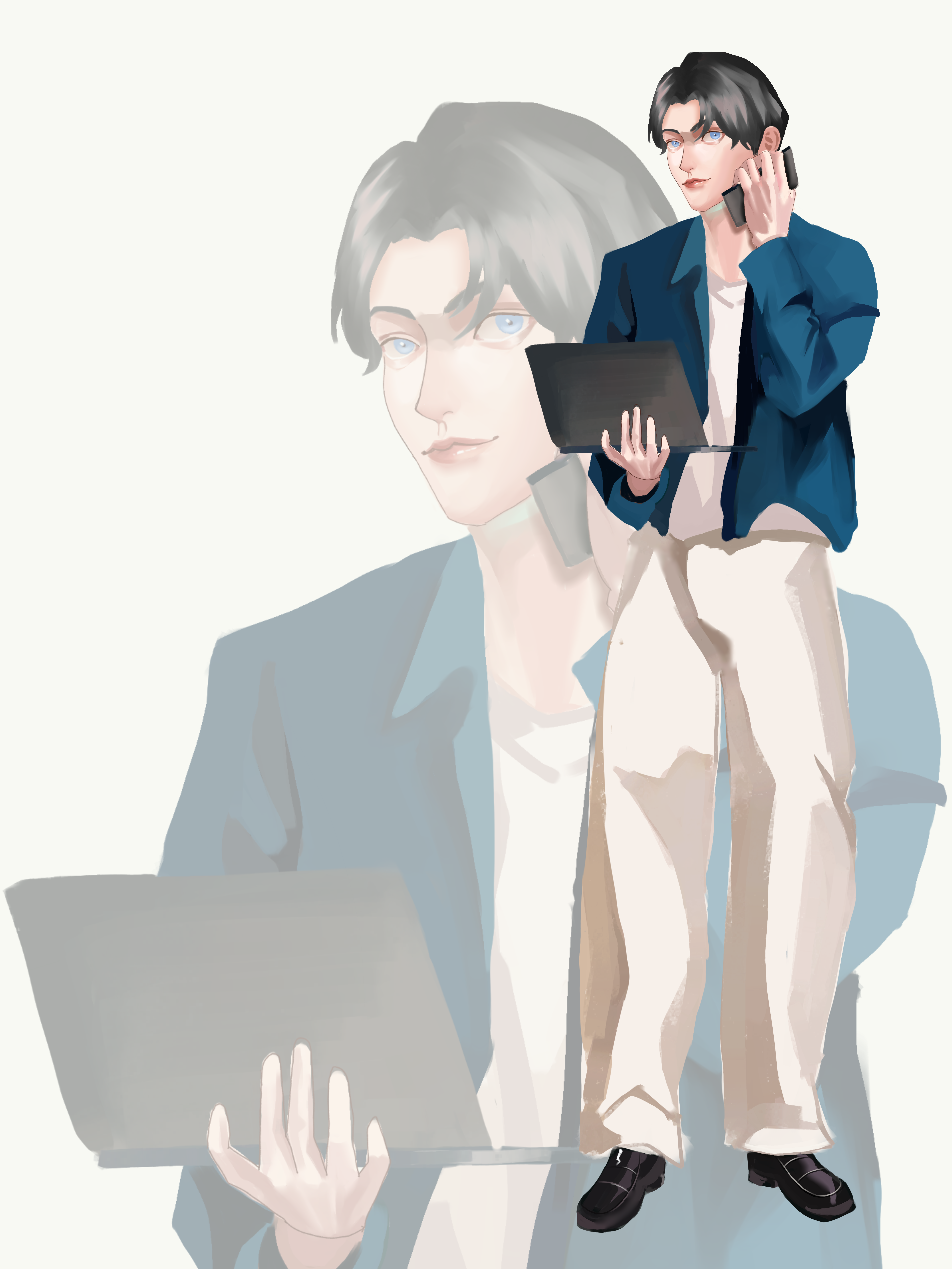 SKEB Magazine Style Illustration