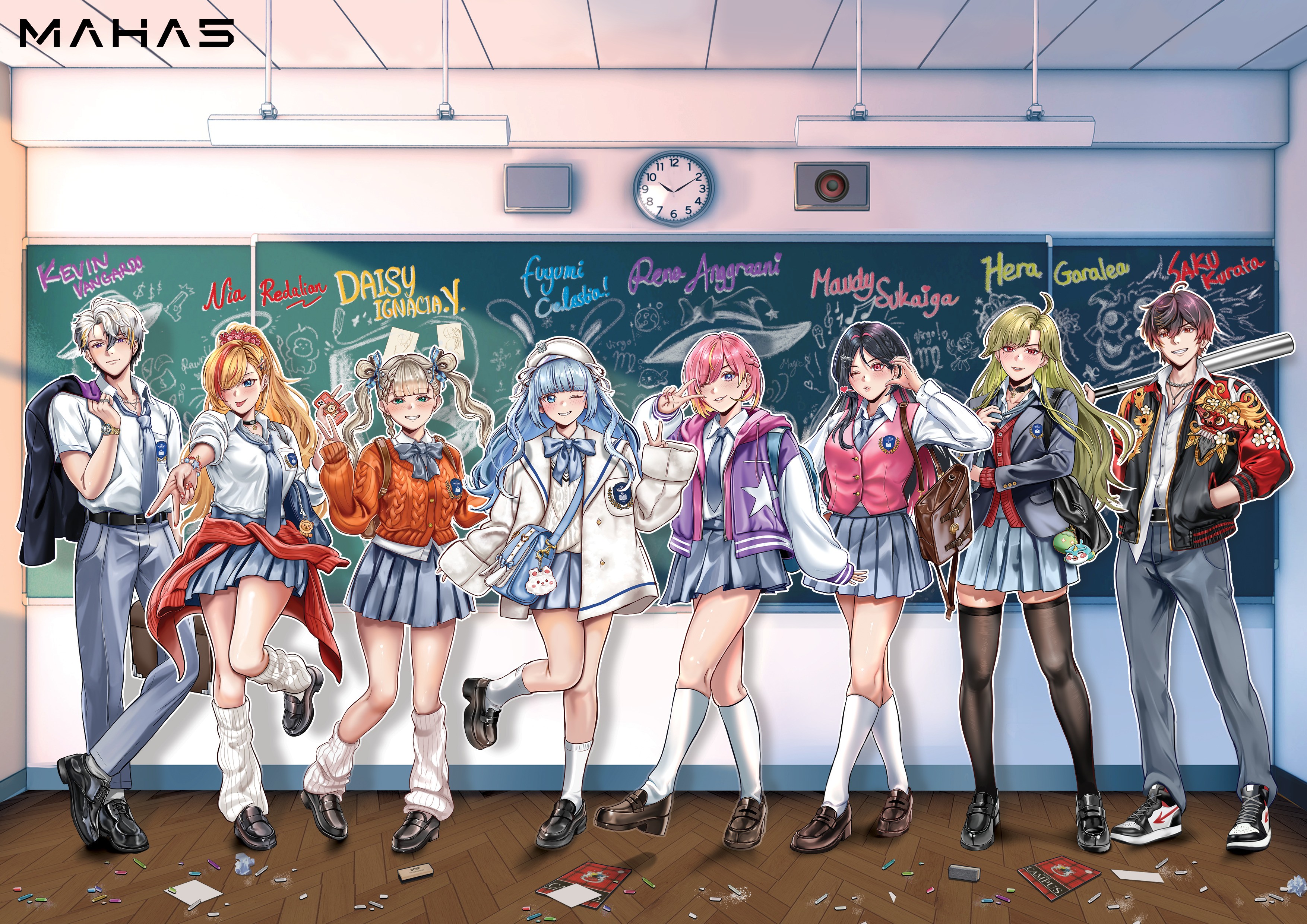 "VTuber MAHA5 Class" Photobooth Illustration portfolio artwork