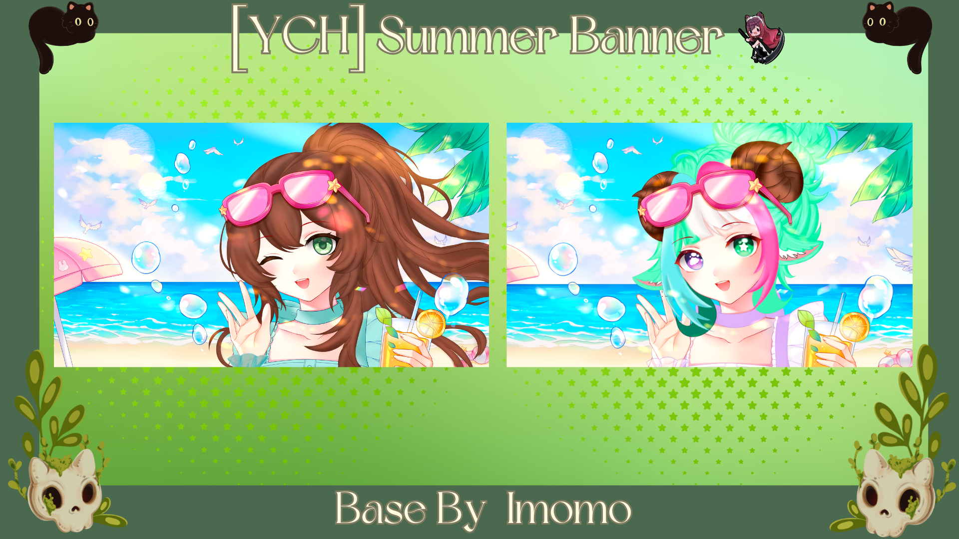 Summer Banner YCH portfolio artwork