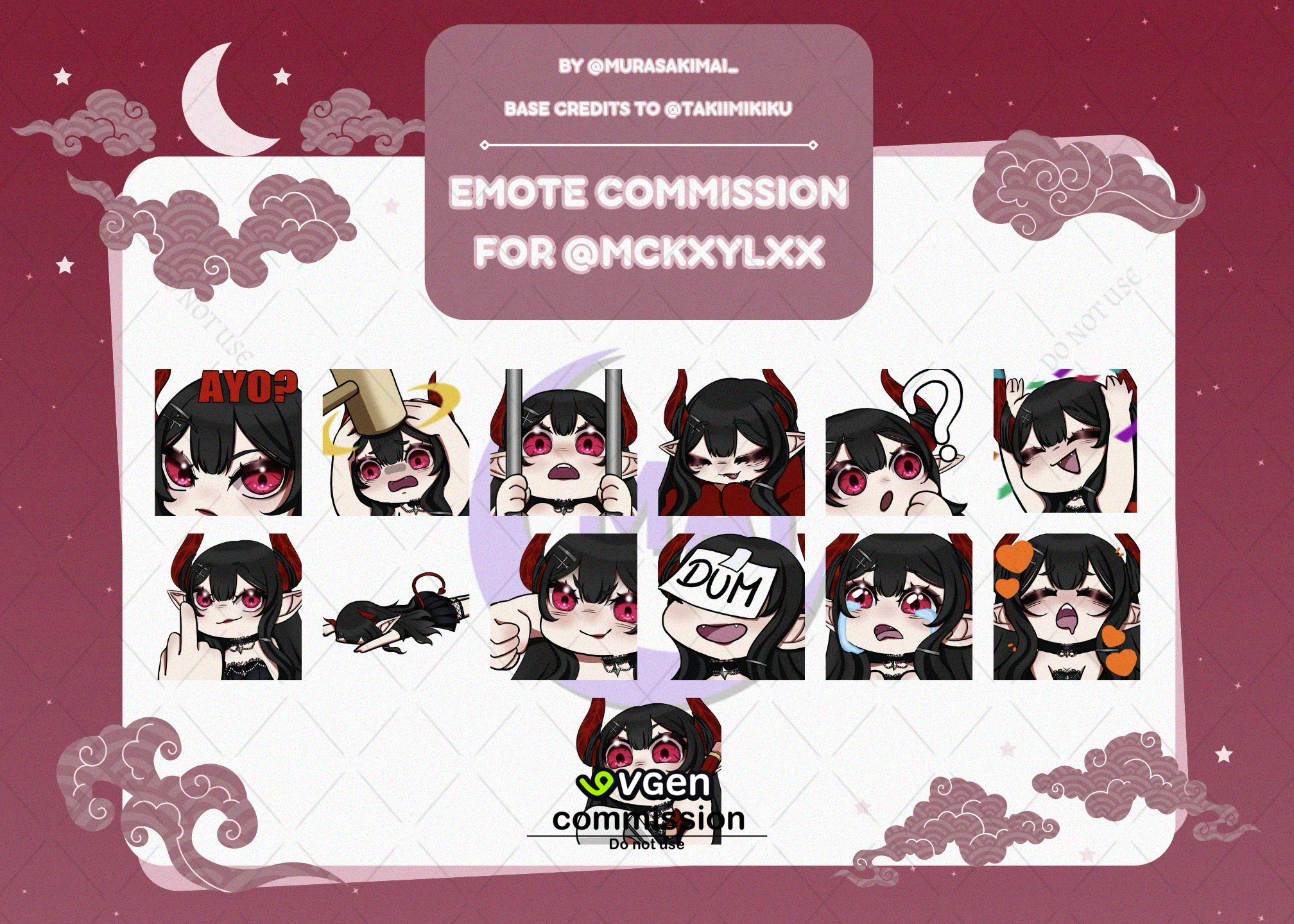 EMOTE COMMISSION PACKS portfolio artwork