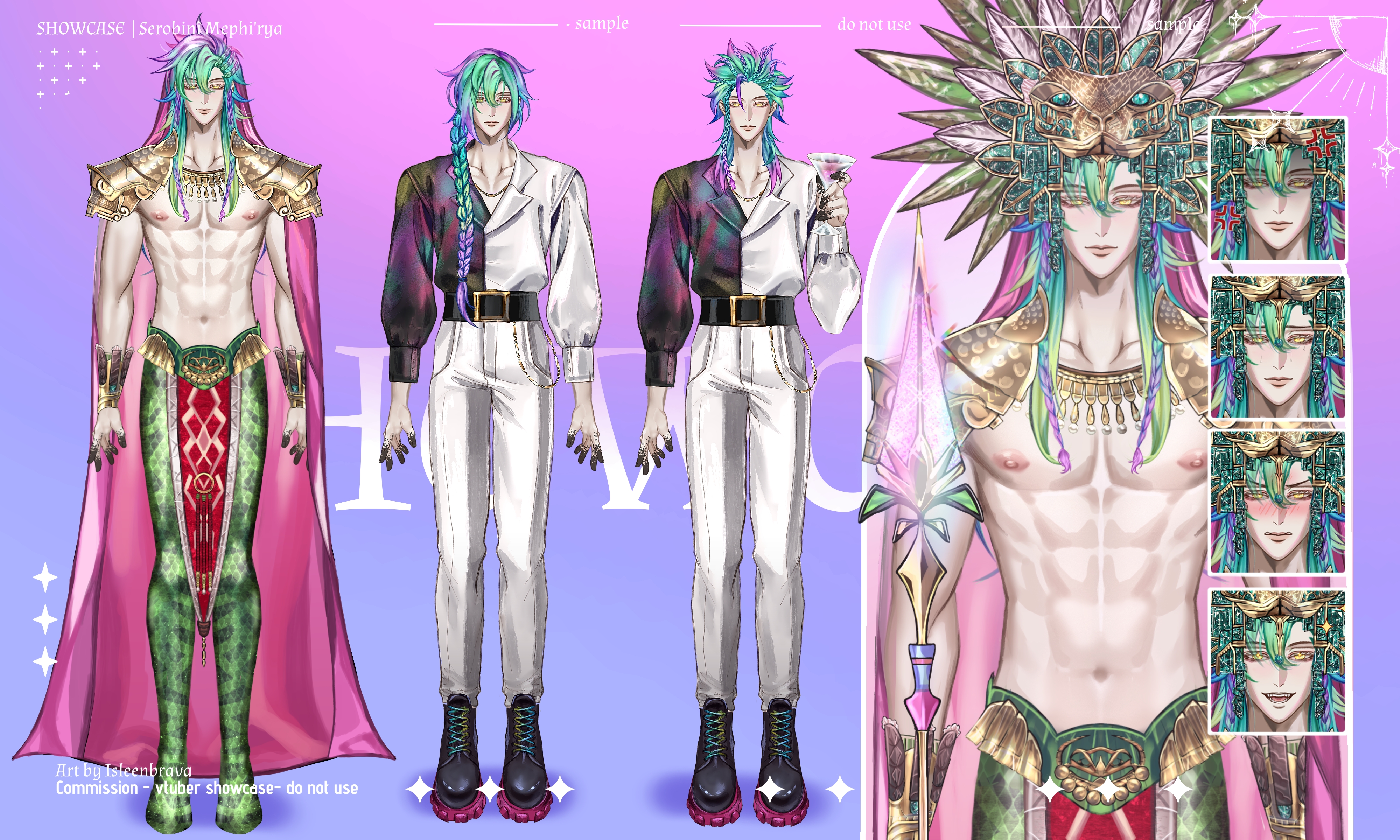 Vtuber Model art Live2D✨️masculine for Serobinî Mephi'rya 🎭 portfolio artwork
