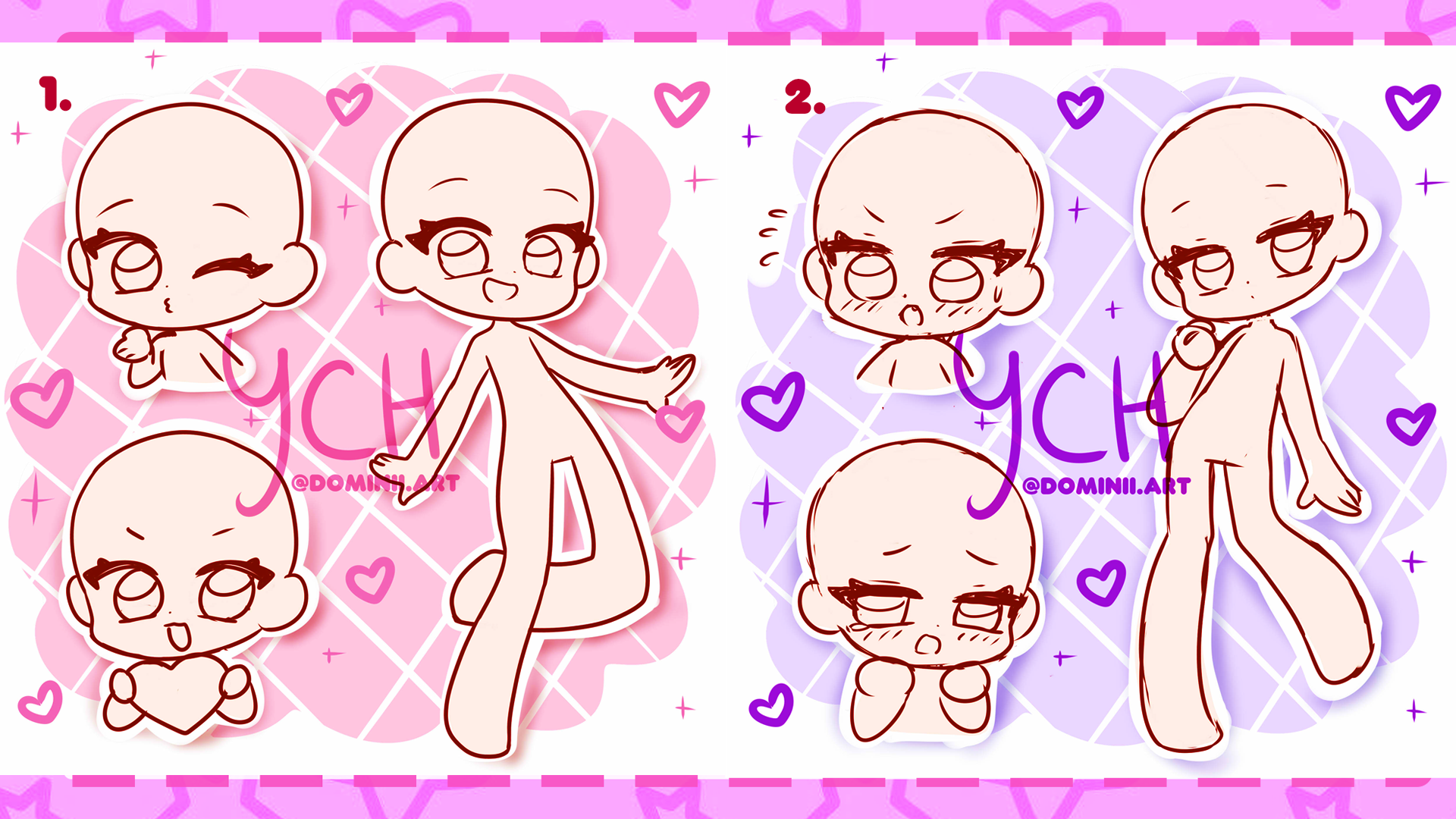 YCH Page. Character sheet- Semi chibi