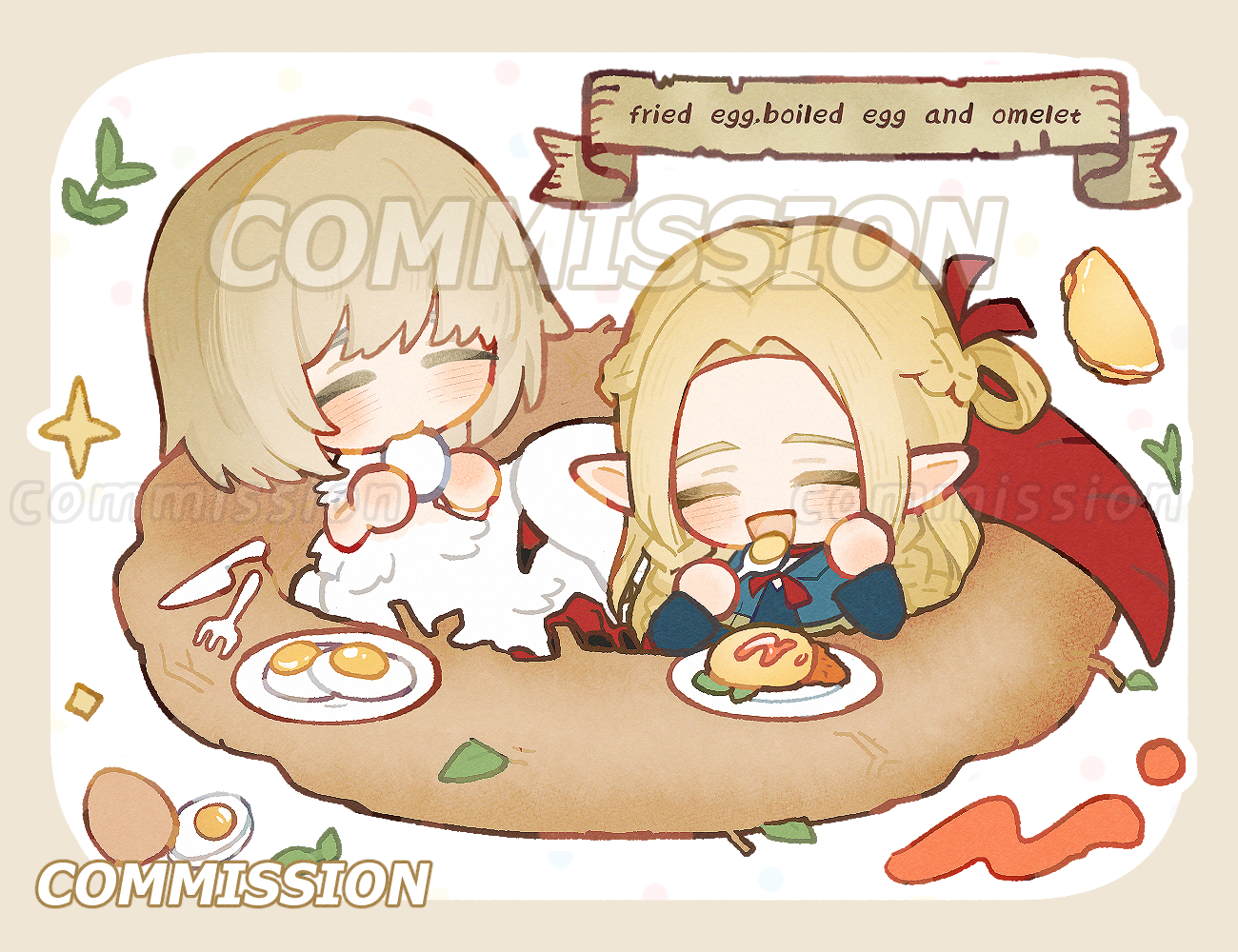 commission | Chibi fullbody interactive portfolio artwork