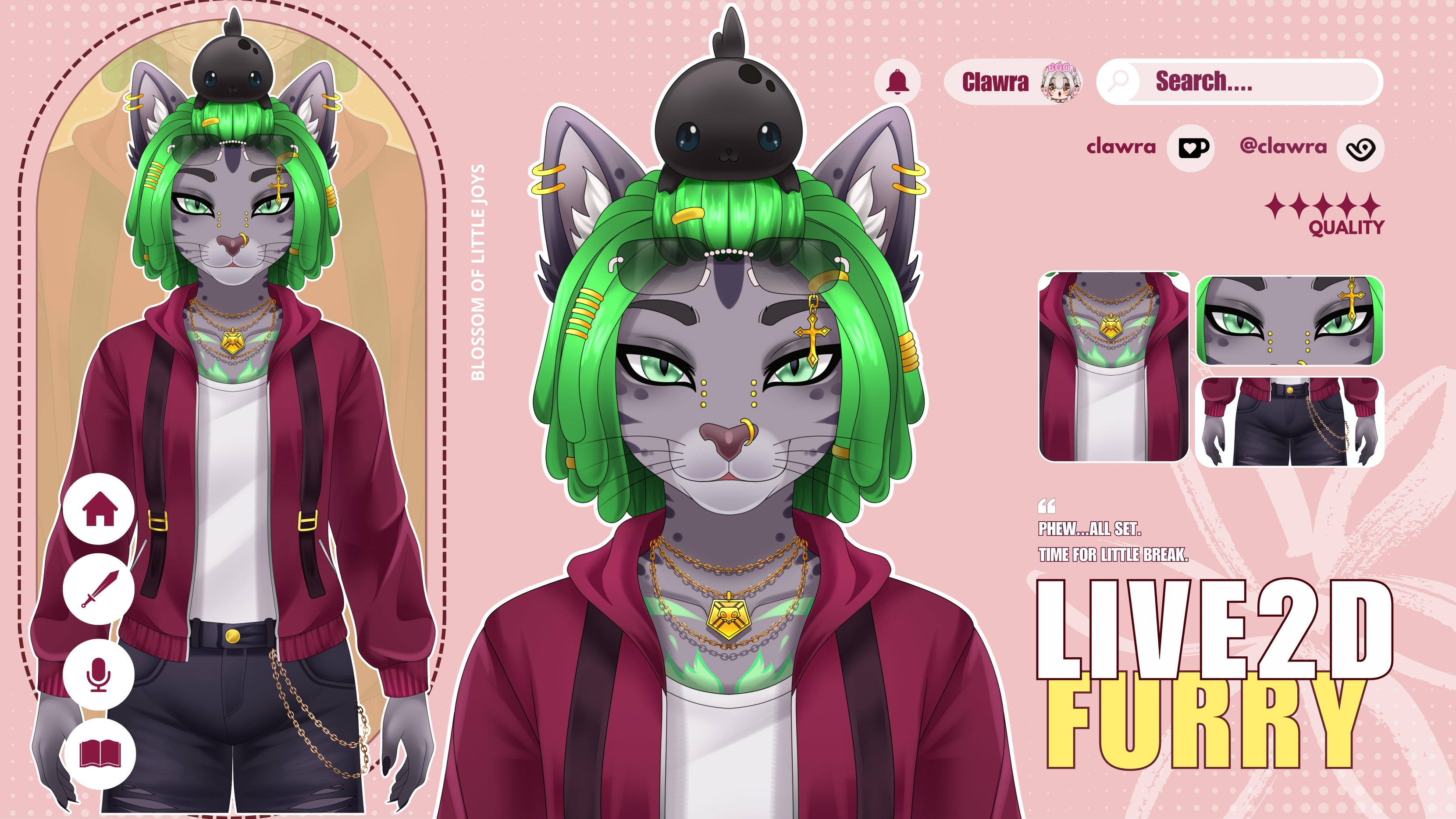 DuggVA's Live2D Model Commission portfolio artwork