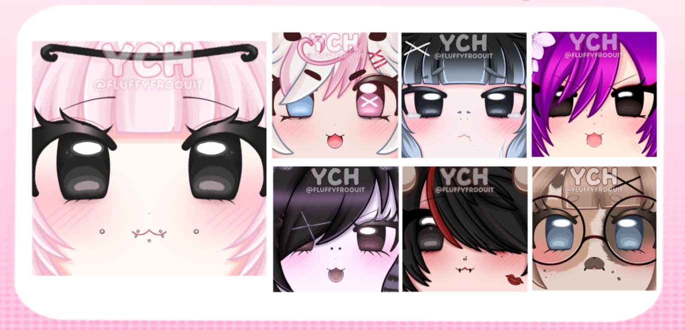 YCH SQ ICON SHOWCASE ⊹ ࣪ ˖ portfolio artwork