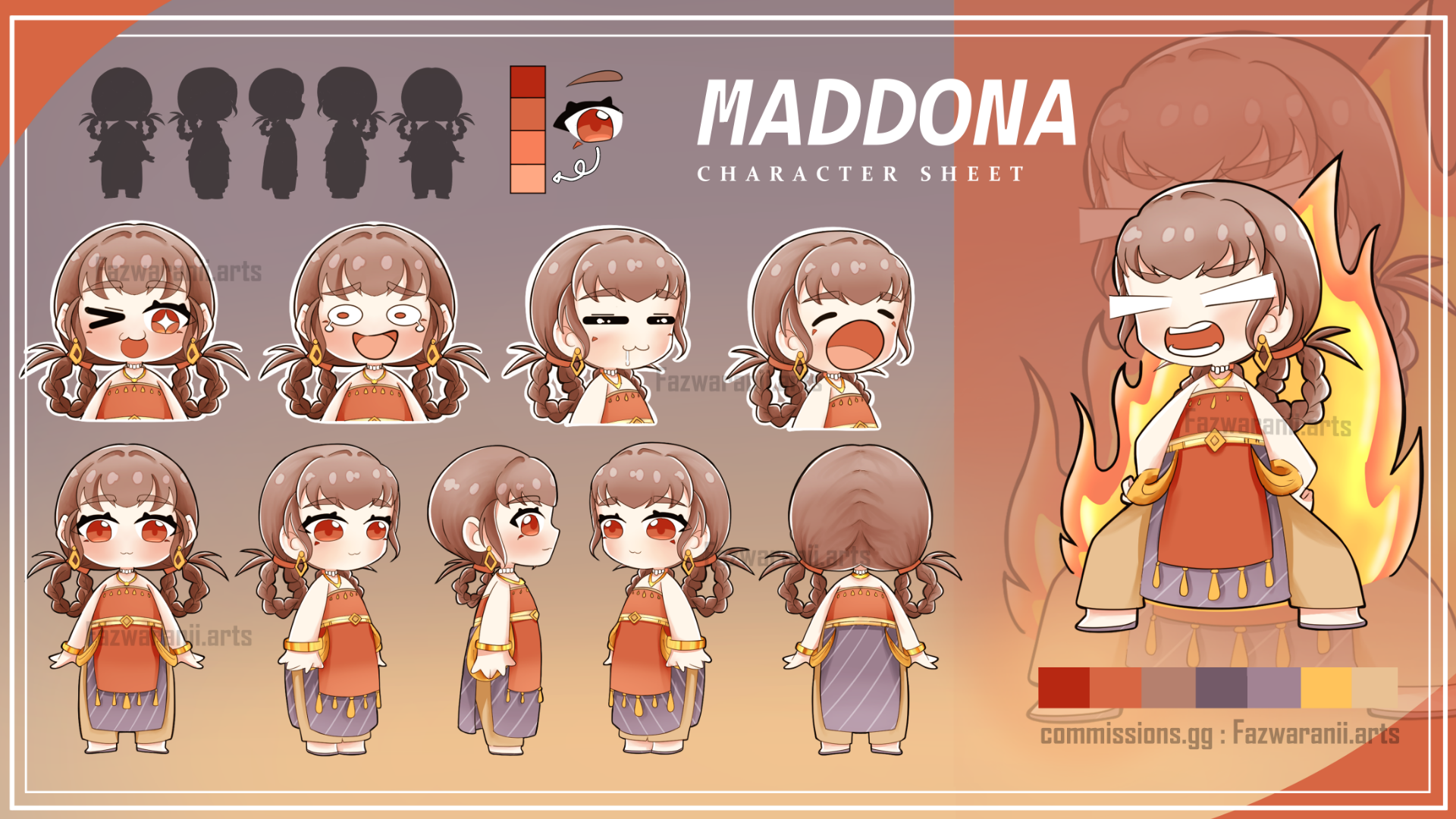 Character Sheet Refrence portfolio artwork