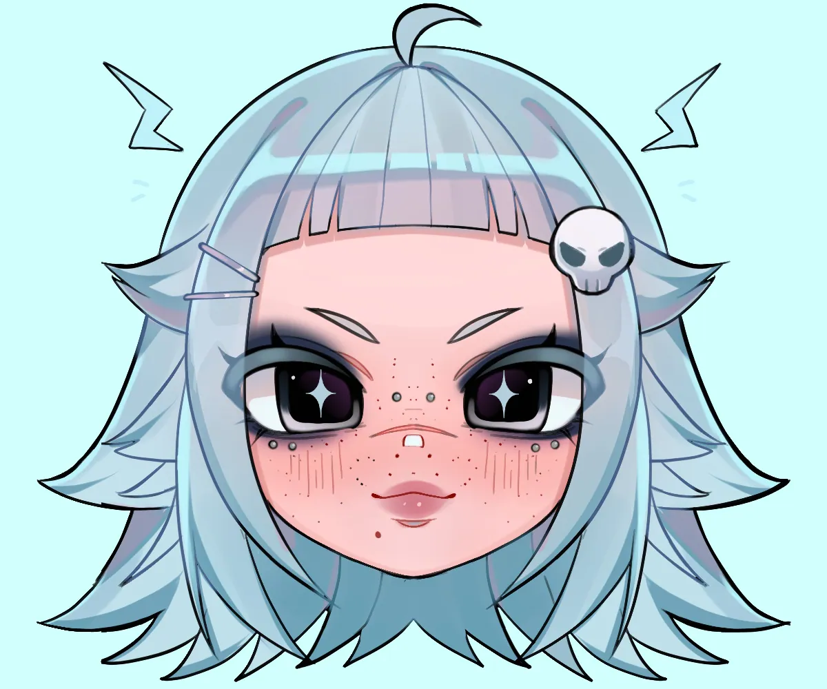 Mint's chibi head portfolio artwork