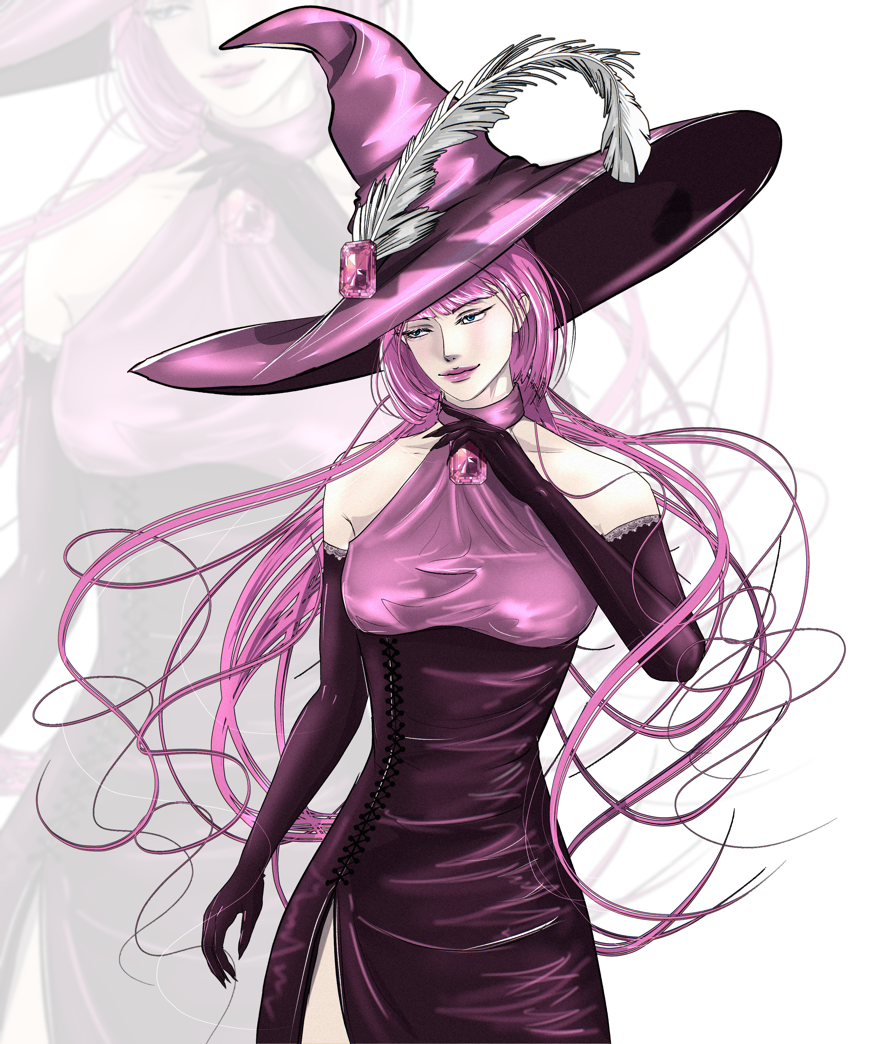 Pink witch portfolio artwork