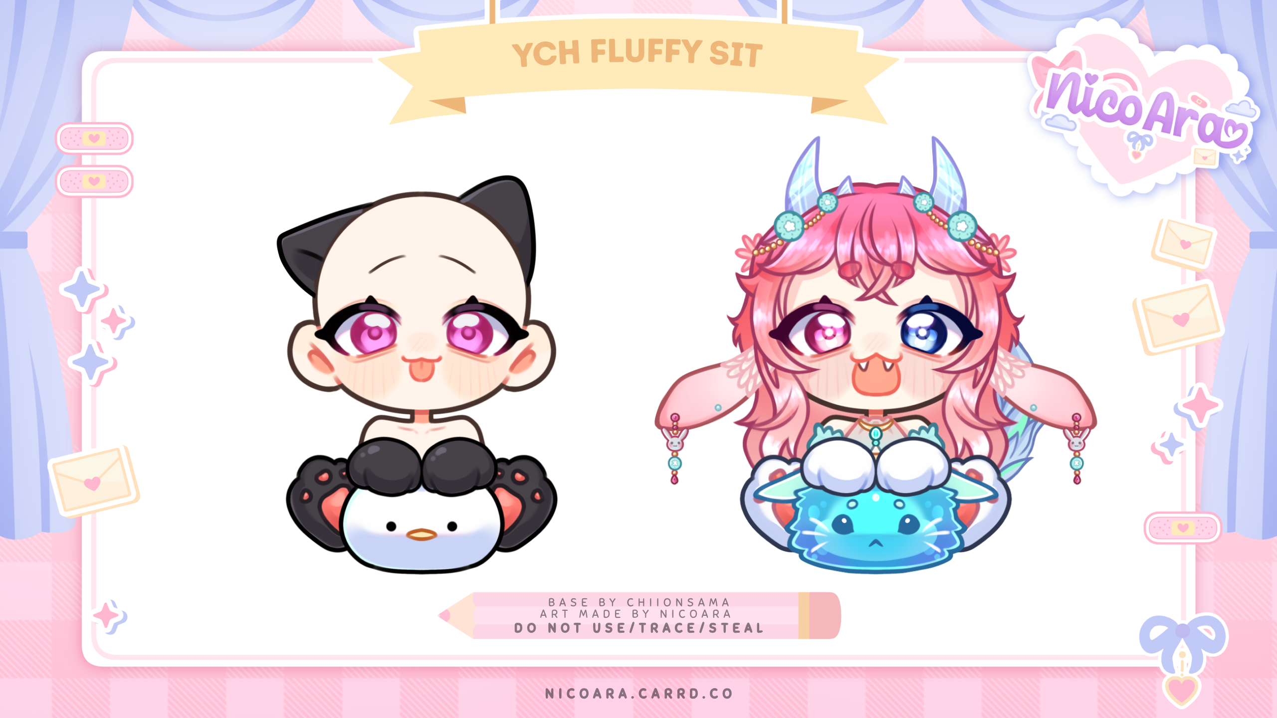 YCH Chibi Fluffy Sit