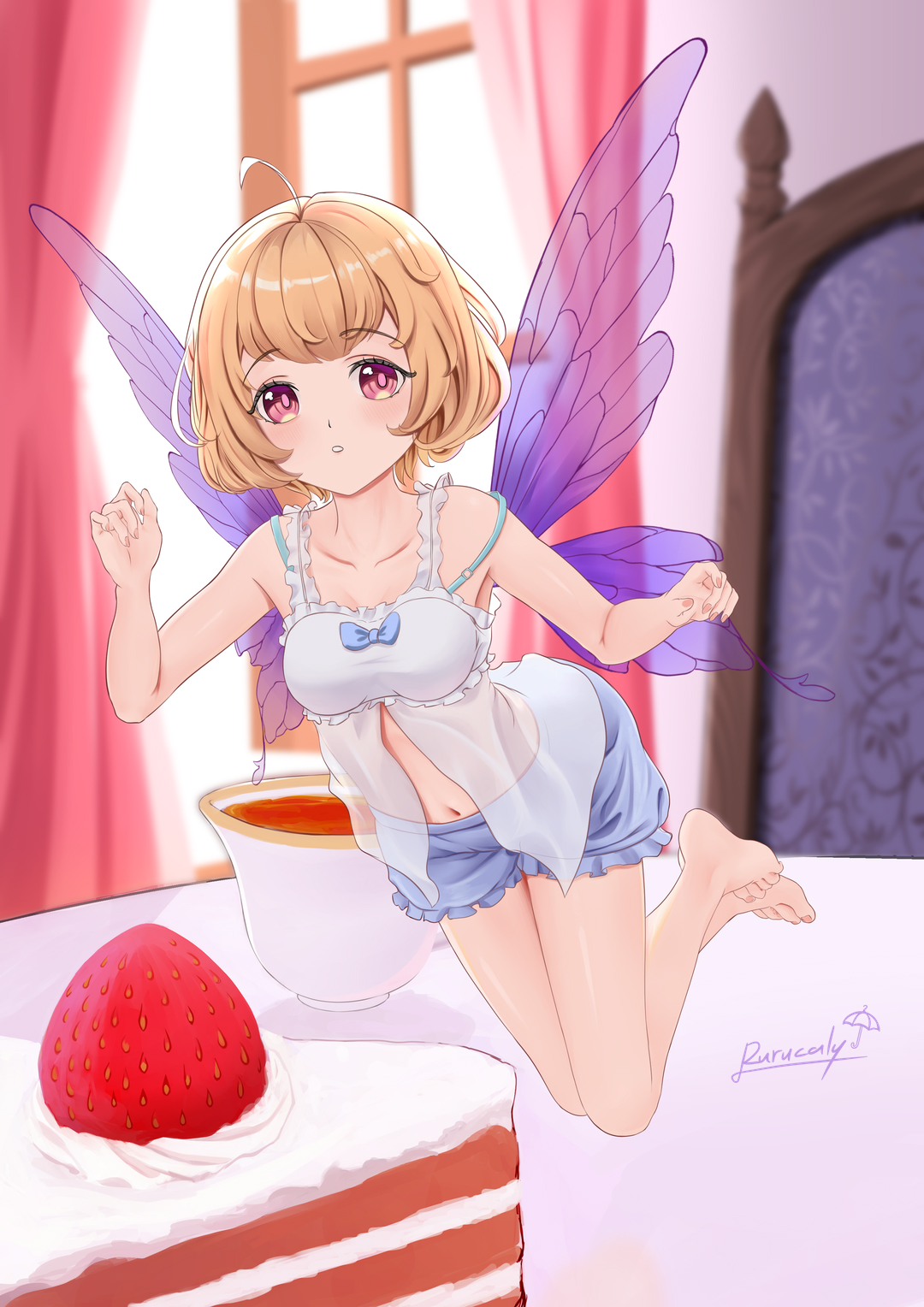 Full Body Skeb-style Anime Girl Illustration