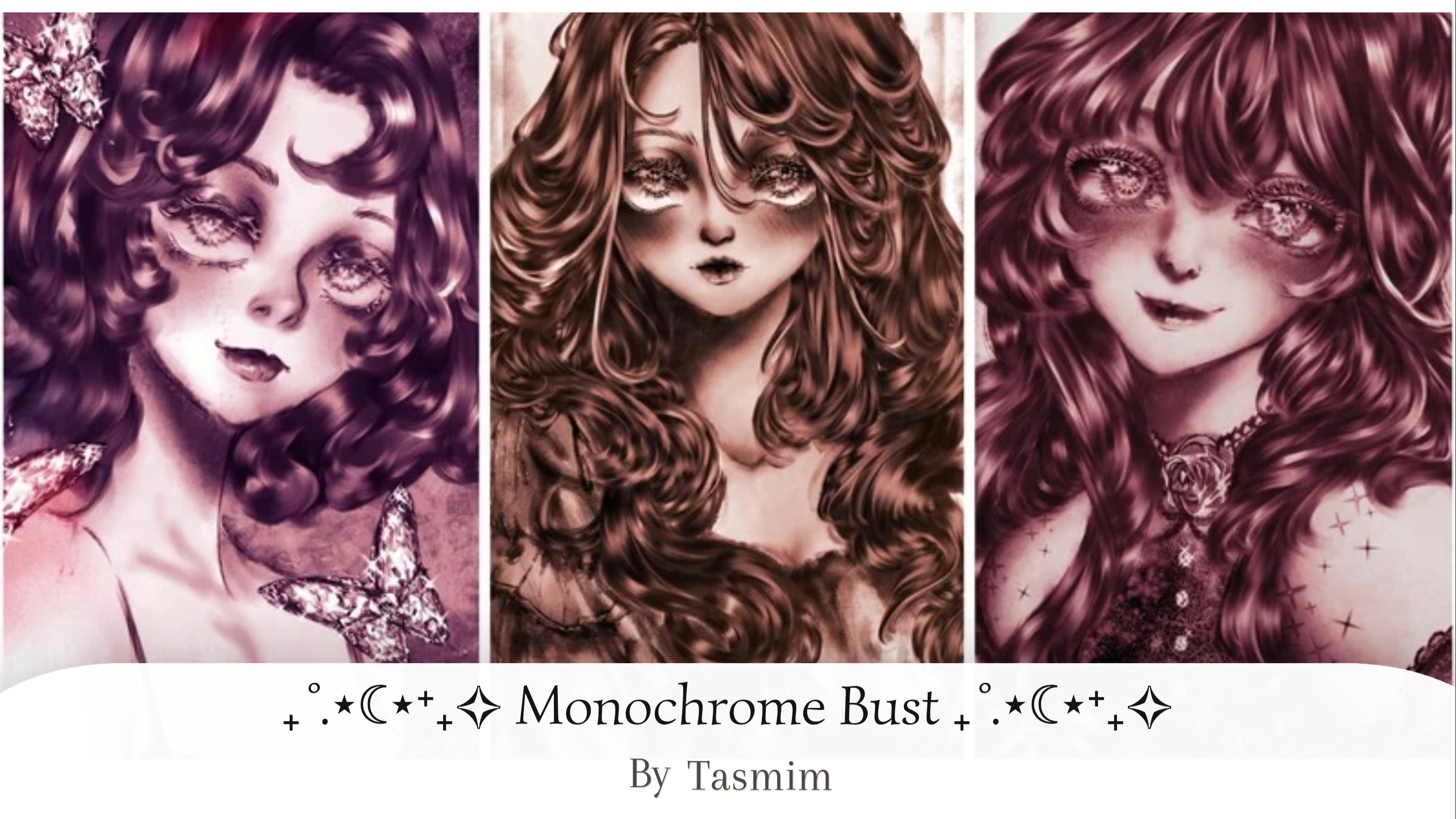 ₊˚.⋆☾⋆⁺₊✧ Monochrome Bust