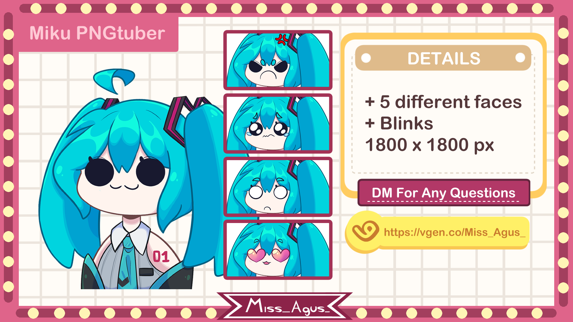 Hatsune Miku PNGtuber shop item