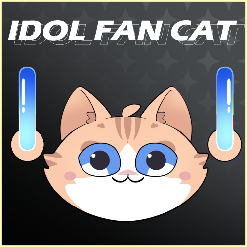Idol Fan Cat | Live2d Asset Animated Head Accessory shop item
