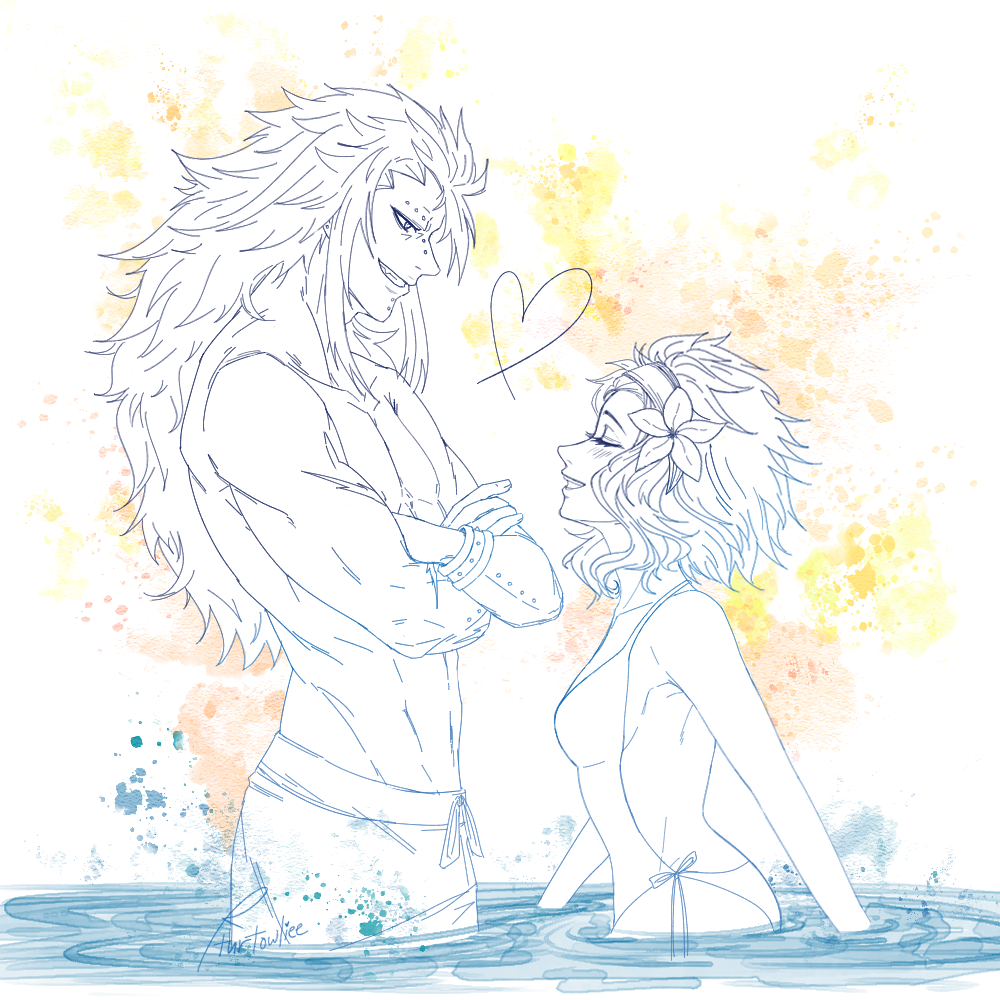 (SKEB) Half Body Sketcy Lineart illustration