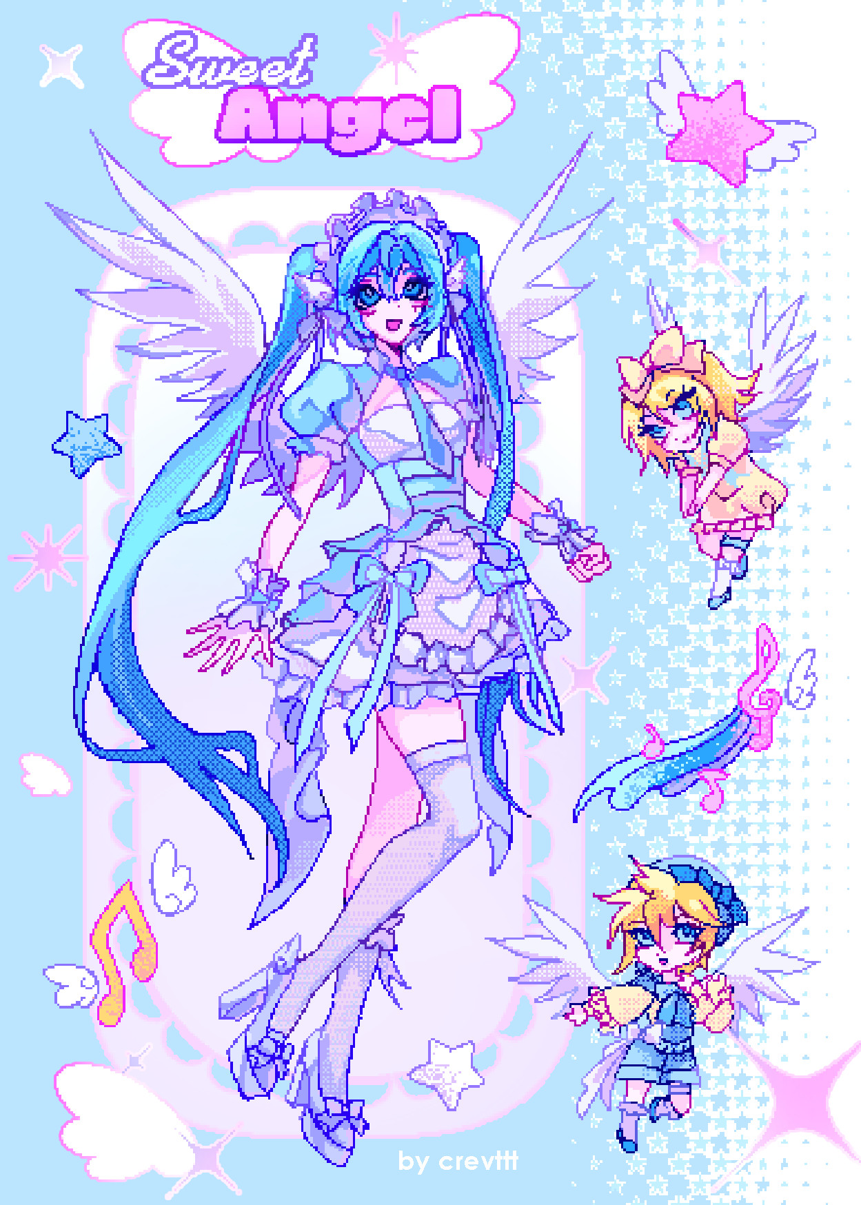 Stickersheet MIku portfolio artwork