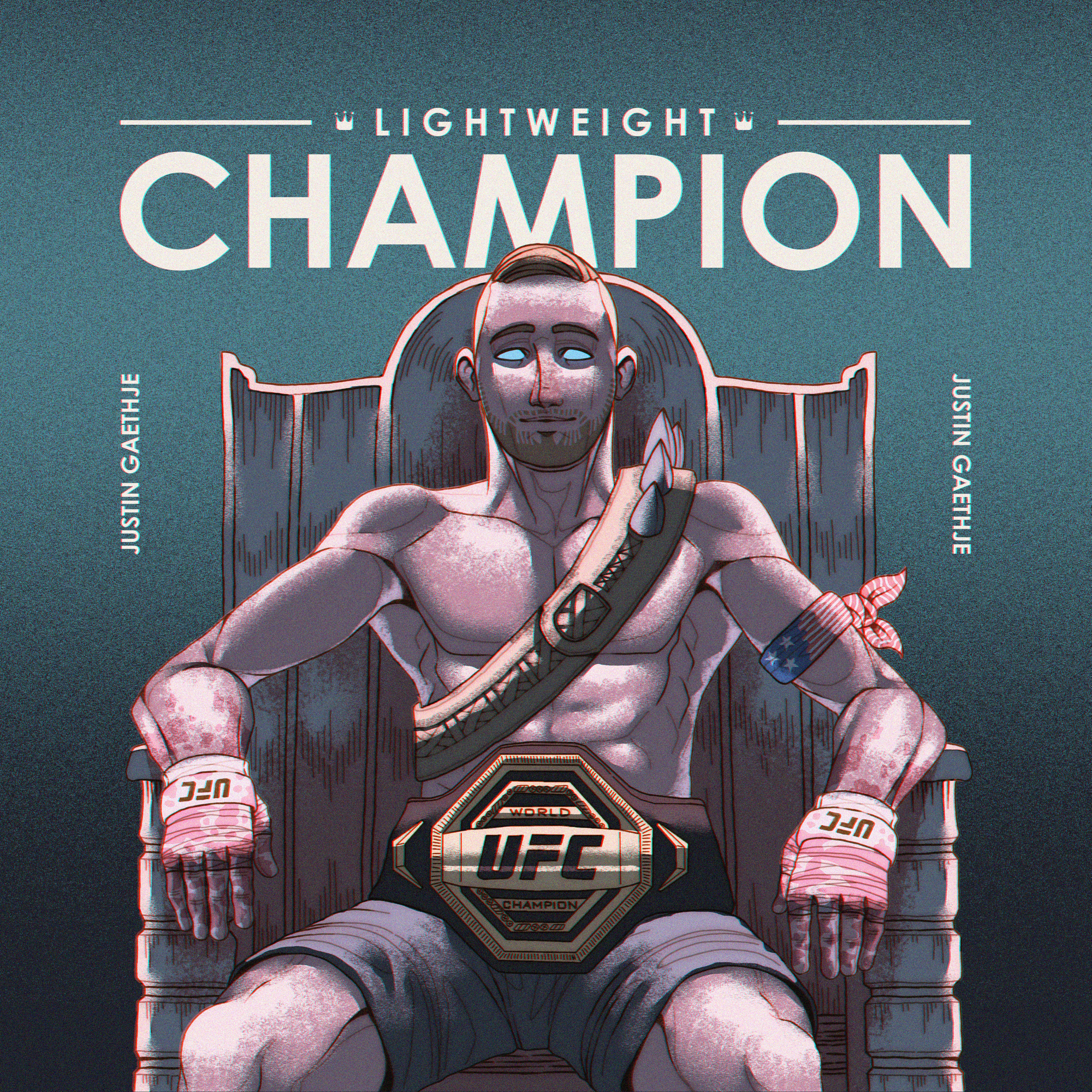 Justin Gaethje UFC Lightweight Champion portfolio artwork