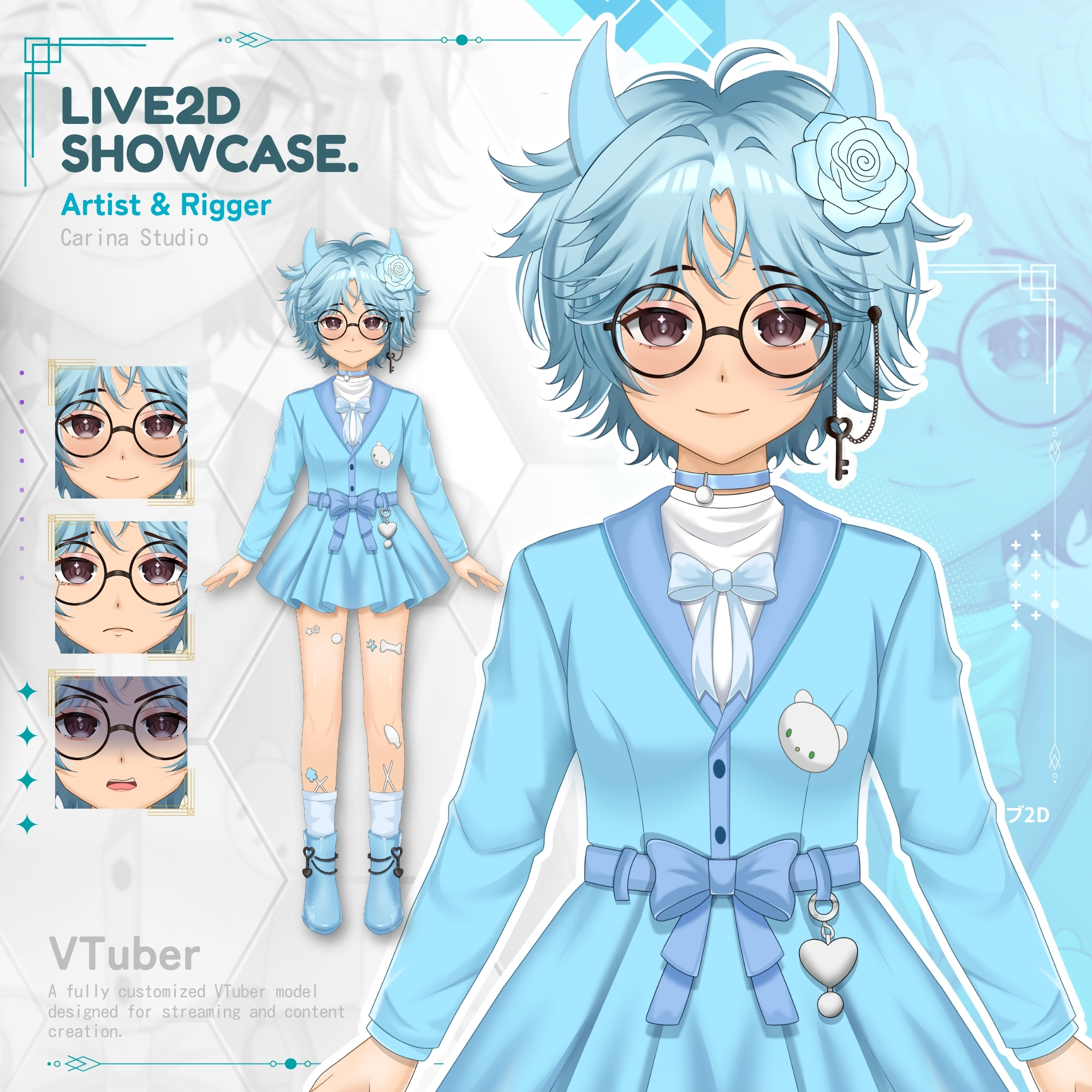 Vtuber Model Art Showcase portfolio artwork