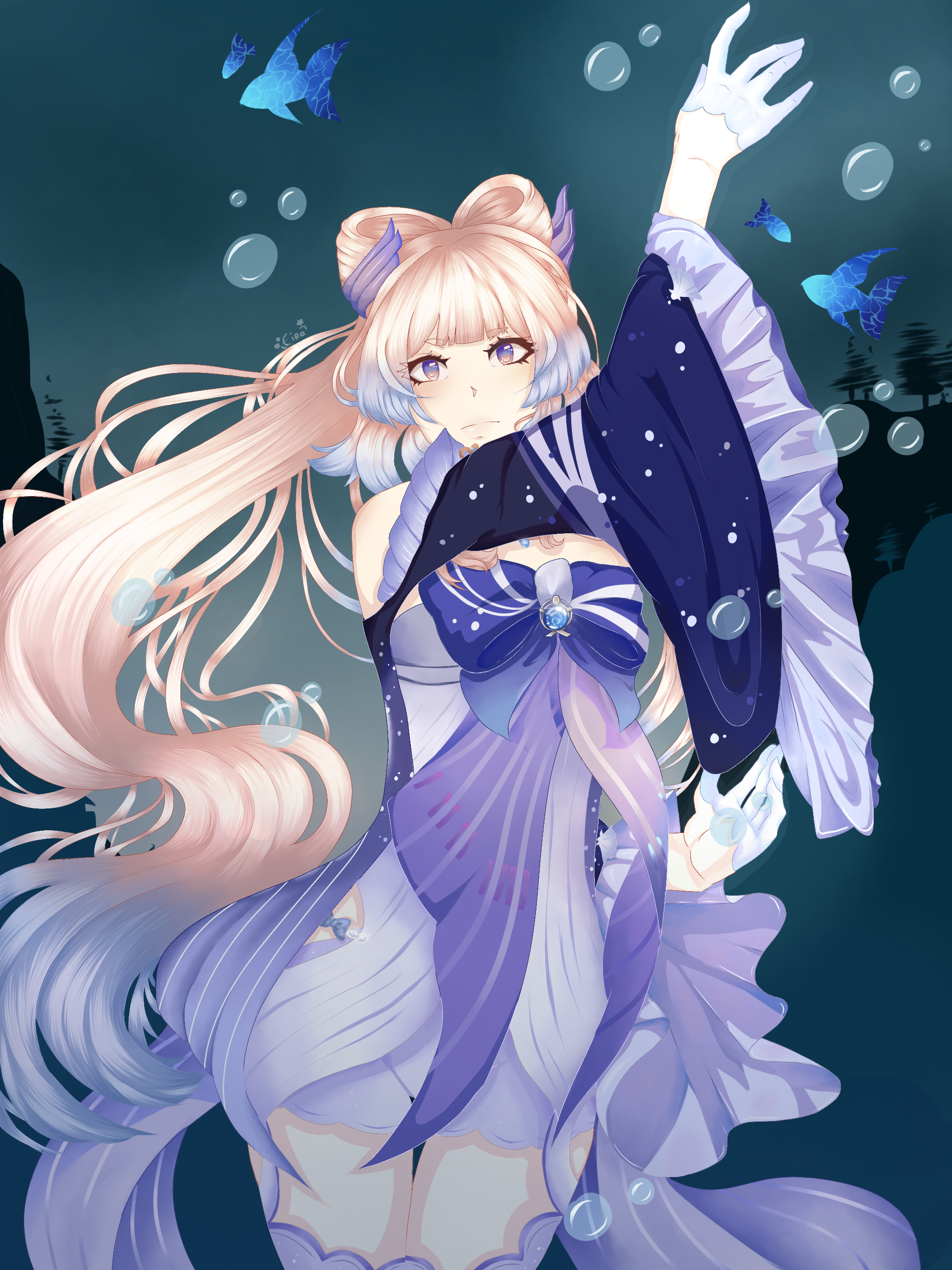 Sangonomiya Kokomi - Genshin Impact portfolio artwork