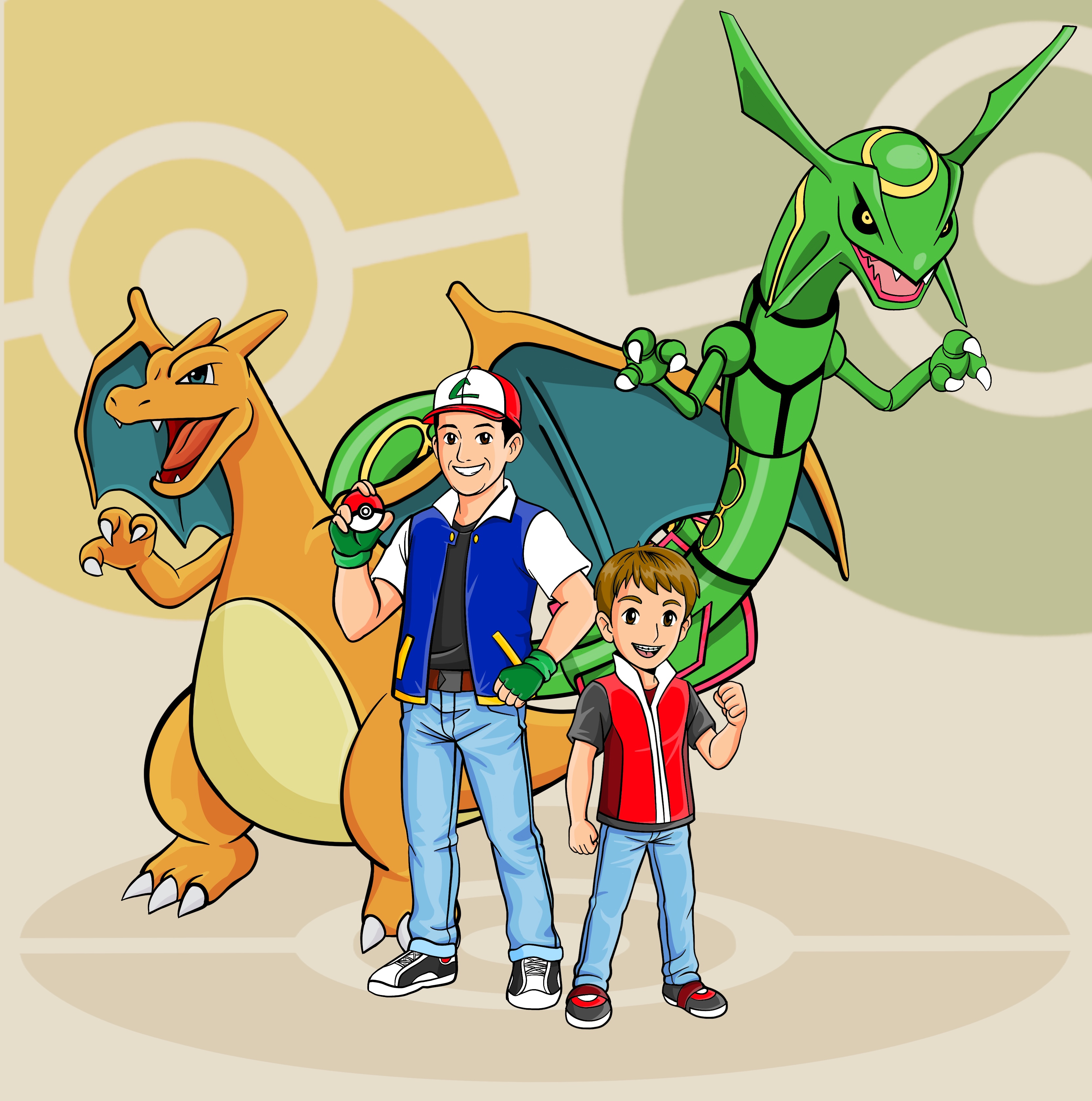 Fully Rendered Pokémon & Trainer Illustrations